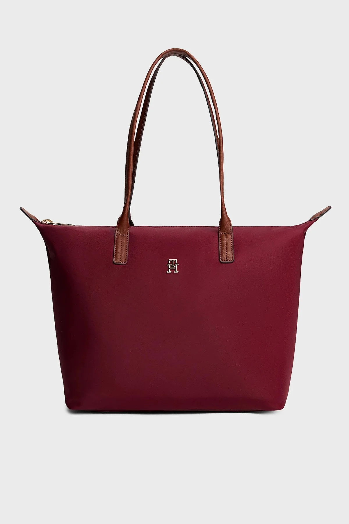 Tommy Hilfiger Logolu Omuz Askılı Tote Bayan Çanta AW0AW17711 VLP BORDO - 1