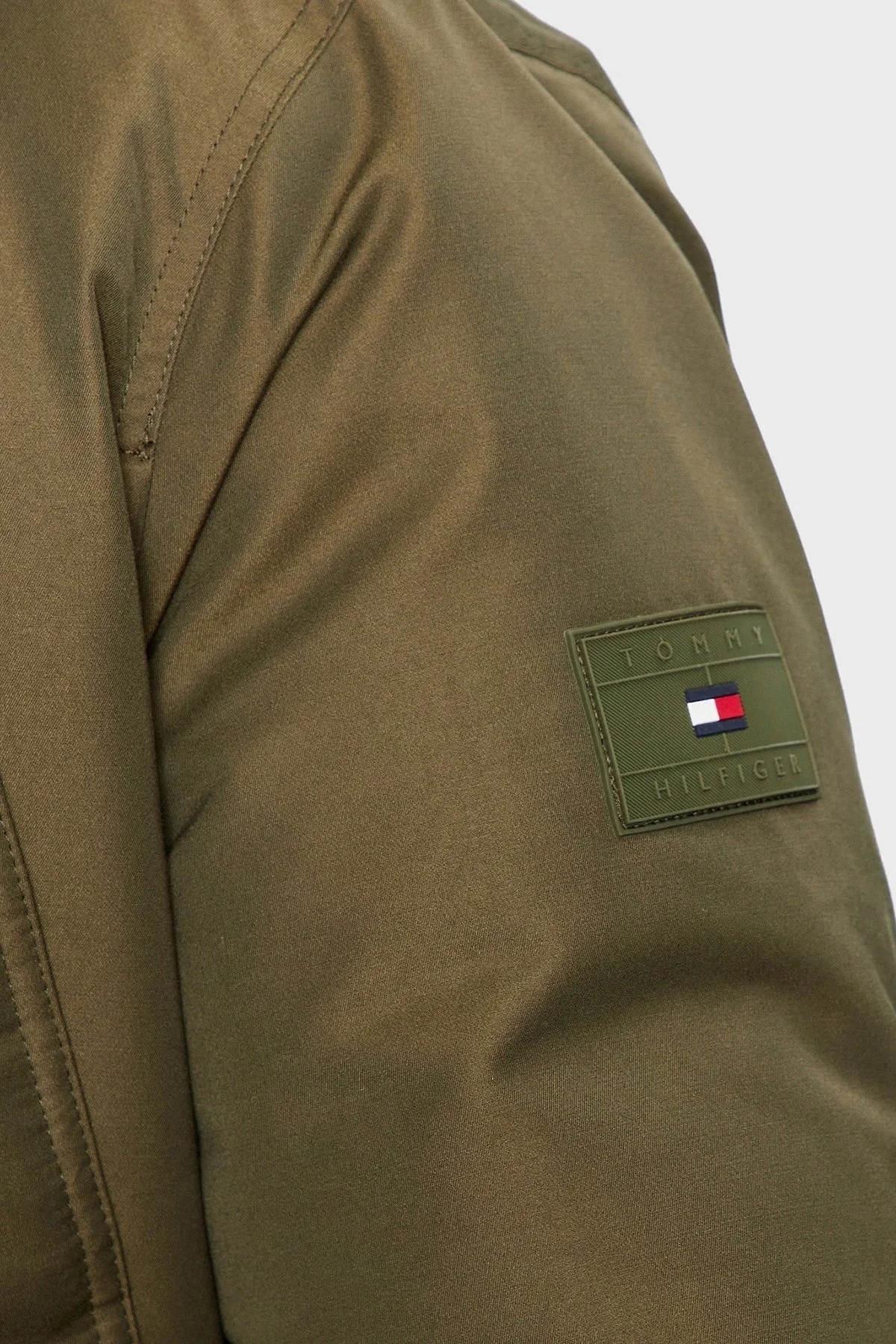 Tommy Hilfiger Logolu Ördek Tüyü Dolgulu Kapüşonlu Regular Fit Erkek Mont MW0MW32779 RBN HAKİ - 6