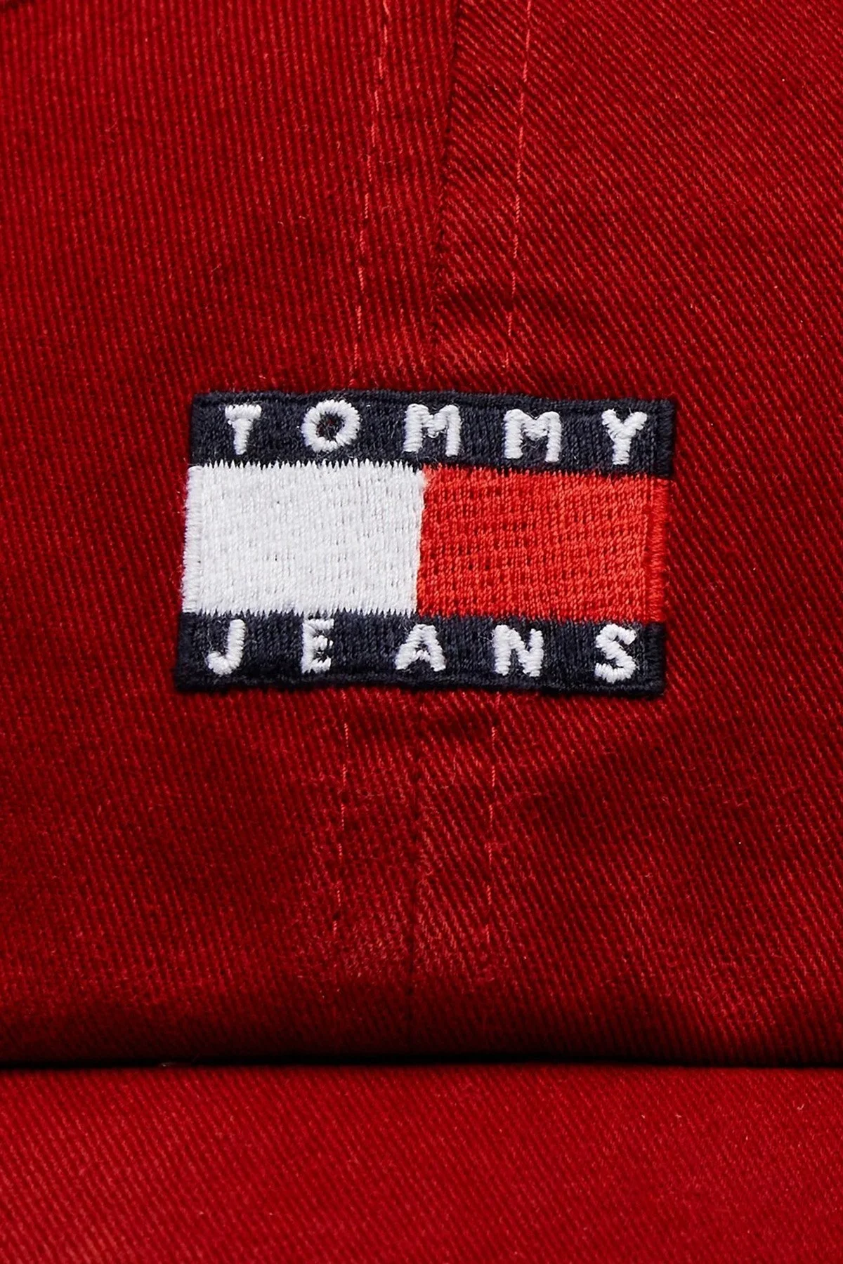 Tommy Hilfiger Logolu Organik Pamuklu Erkek Şapka AM0AM12020 XMO KIRMIZI - 3