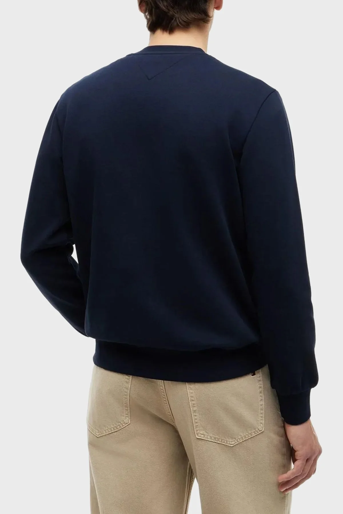 Tommy Hilfiger Logolu Pamuklu Regular Fit Bisiklet Yaka Erkek Sweat MW0MW43218 DW5 Lacivert - 4