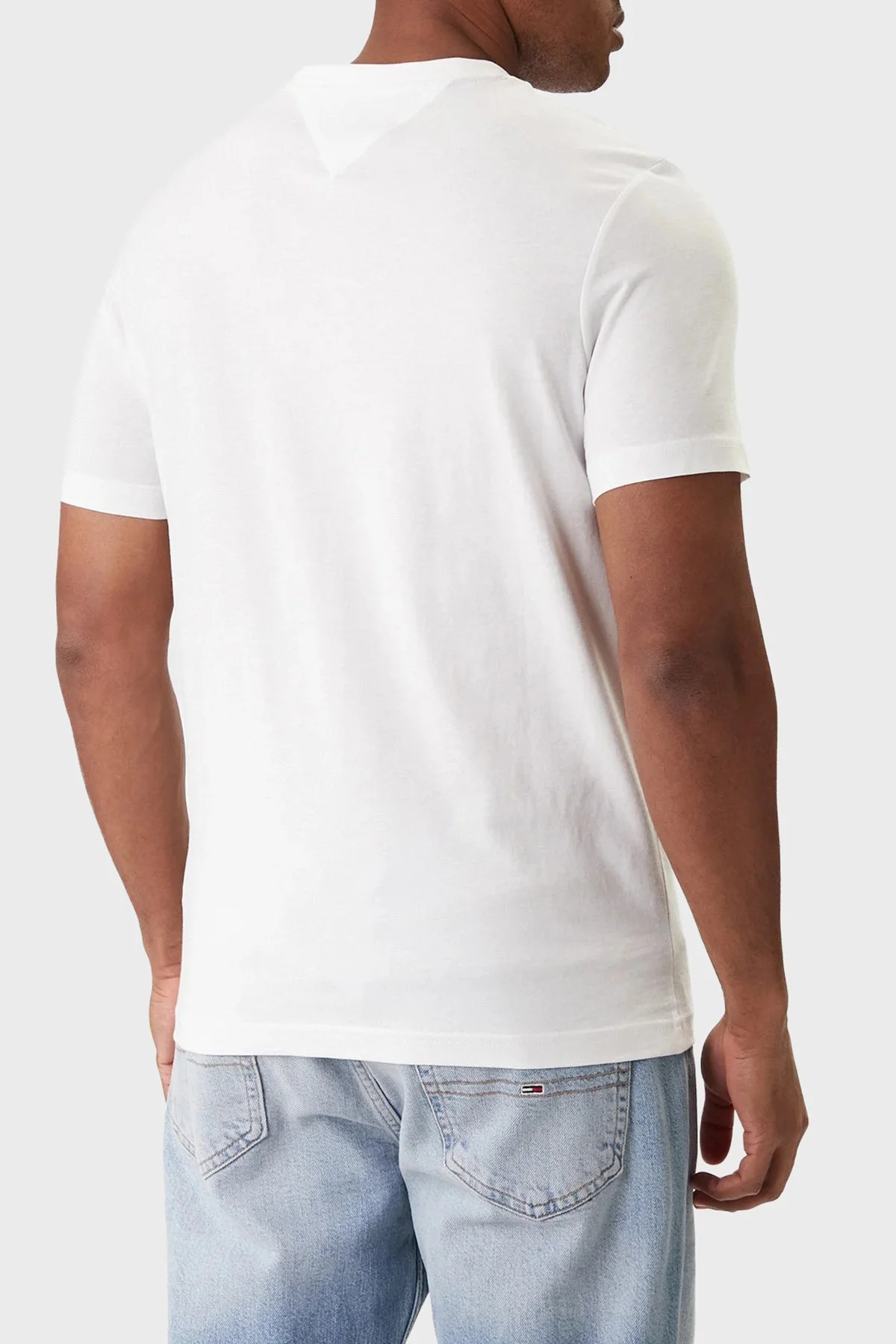 Tommy Hilfiger Logolu Pamuklu Regular Fit Bisiklet Yaka Erkek T Shirt MW0MW41456 YBR Beyaz - 3