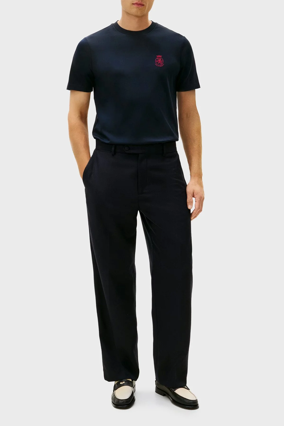 Tommy Hilfiger Logolu Pamuklu Regular Fit Bisiklet Yaka Erkek T Shirt MW0MW42854 DW5 LACİVERT - 2