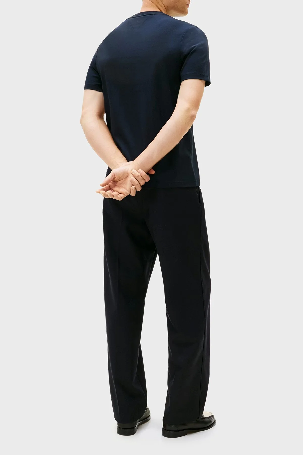 Tommy Hilfiger Logolu Pamuklu Regular Fit Bisiklet Yaka Erkek T Shirt MW0MW42854 DW5 LACİVERT - 3