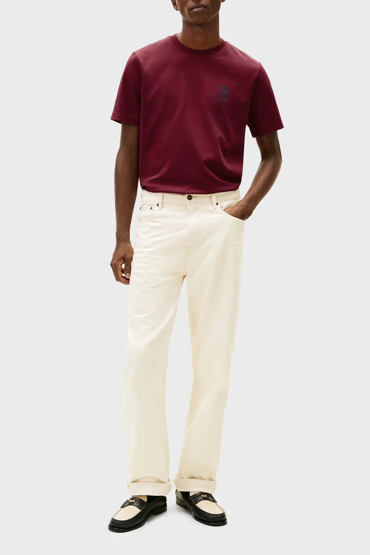 Tommy Hilfiger Logolu Pamuklu Regular Fit Bisiklet Yaka Erkek T Shirt MW0MW42854 XJS KIRMIZI - 2