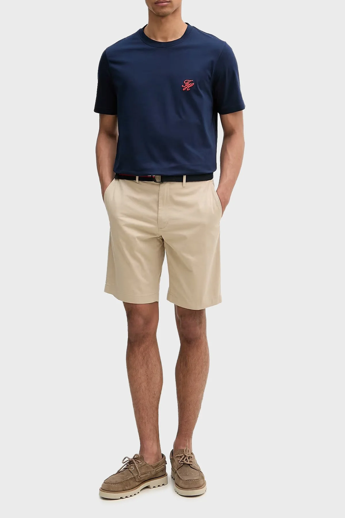 Tommy Hilfiger Logolu Pamuklu Regular Fit Bisiklet Yaka Erkek T Shirt MW0MW43066 DCC LACİVERT - 2