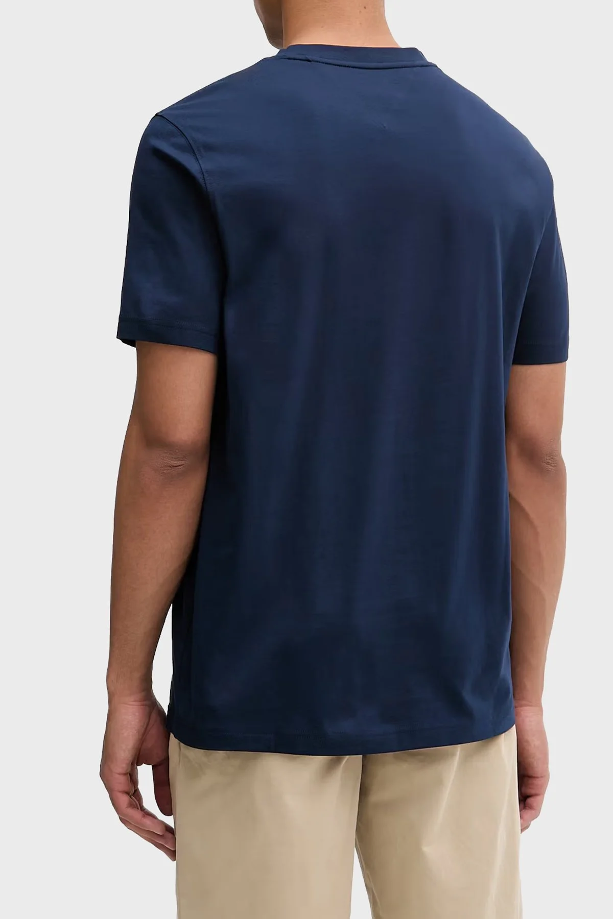 Tommy Hilfiger Logolu Pamuklu Regular Fit Bisiklet Yaka Erkek T Shirt MW0MW43066 DCC LACİVERT - 3