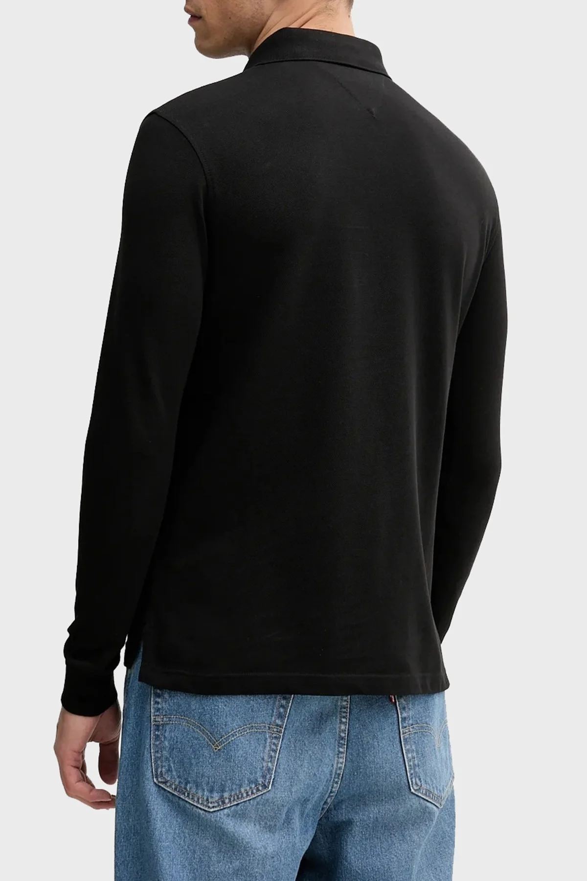 Tommy Hilfiger Logolu Pamuklu Regular Fit Düğmeli Erkek Polo Yaka Sweat MW0MW20183 BDS SİYAH - 3