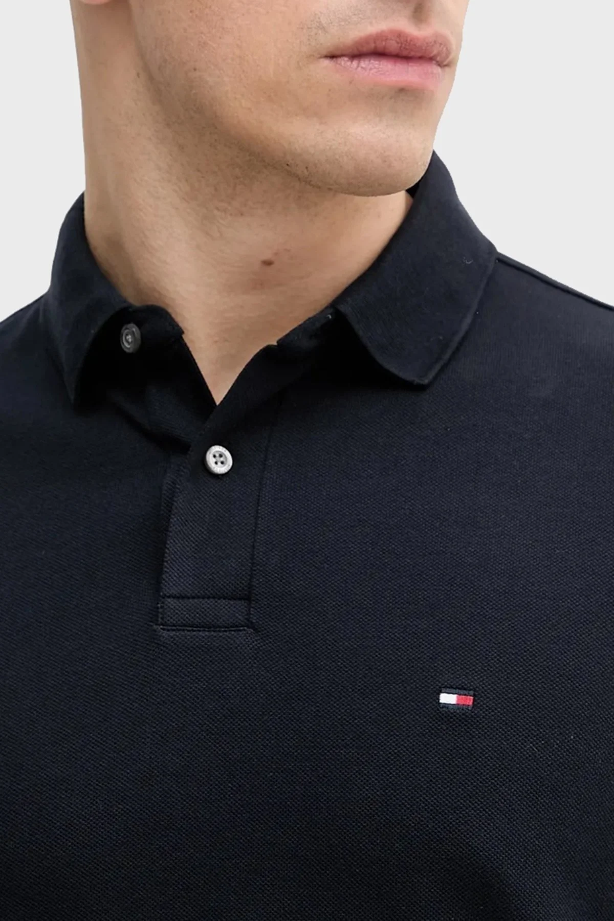 Tommy Hilfiger Logolu Pamuklu Regular Fit Düğmeli Erkek Polo Yaka Sweat MW0MW20183 DW5 LACİVERT - 4