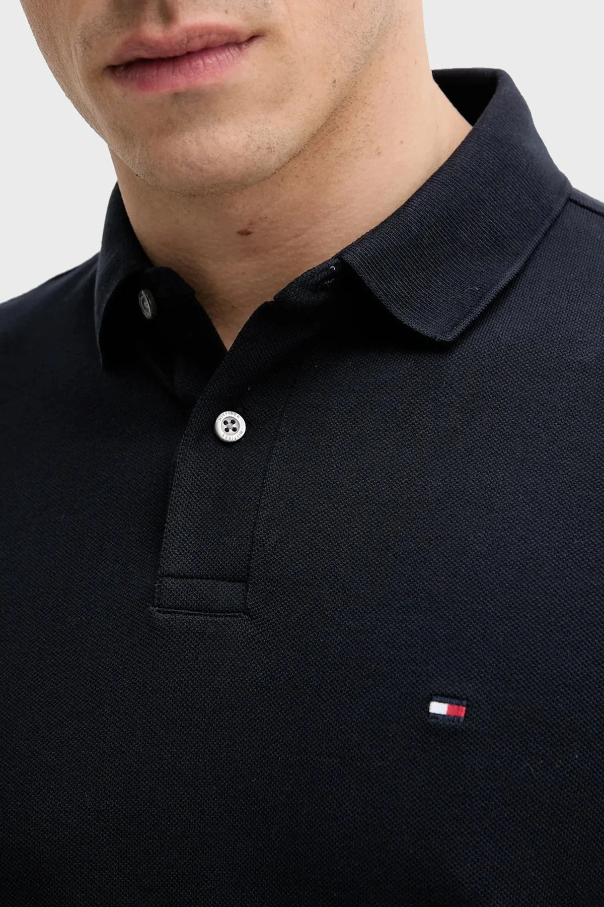 Tommy Hilfiger Logolu Pamuklu Regular Fit Düğmeli Erkek Polo Yaka Sweat MW0MW20183 DW5 LACİVERT - 5