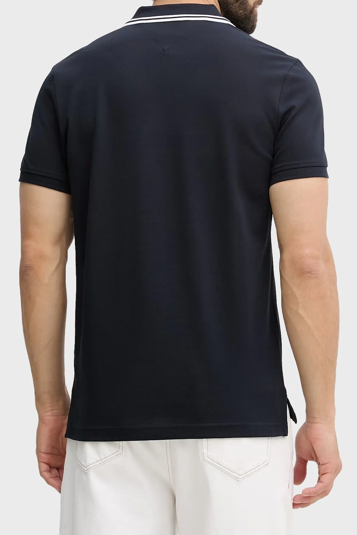 Tommy Hilfiger Logolu Pamuklu Regular Fit Erkek Polo Yaka T Shirt MW0MW43061 DW5 LACİVERT - 3