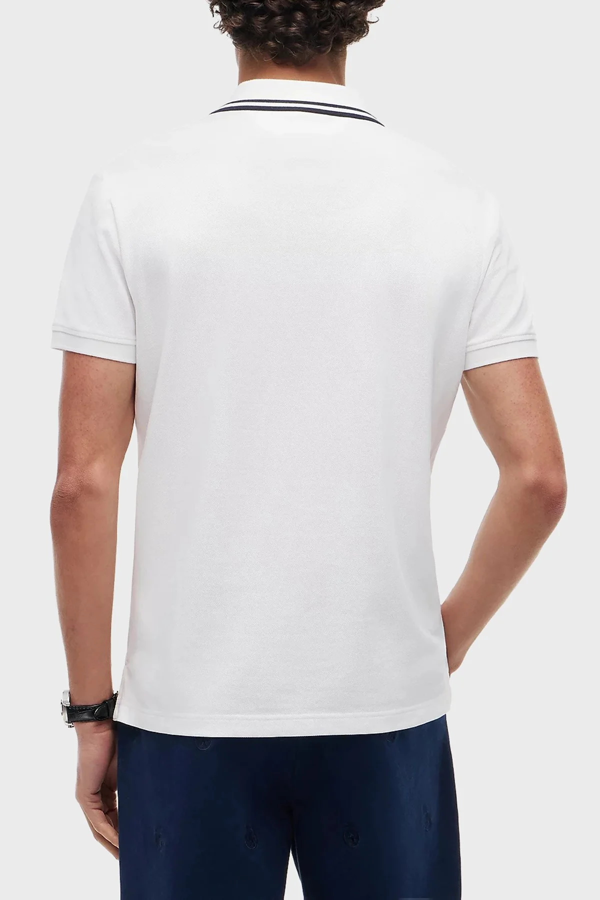 Tommy Hilfiger Logolu Pamuklu Regular Fit Erkek Polo Yaka T Shirt MW0MW43061 YBR BEYAZ - 3
