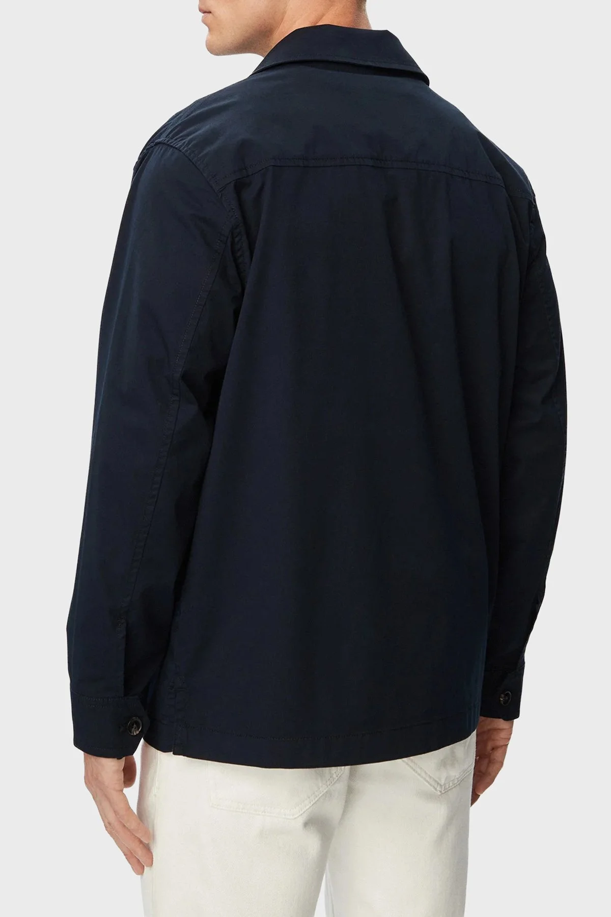 Tommy Hilfiger Logolu Pamuklu Regular Fit Göğüs Cepli Erkek Ceket MW0MW43471 DW5 Lacivert - 3