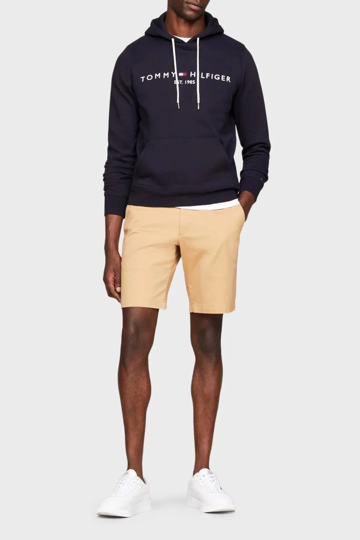 Tommy Hilfiger Logolu Pamuklu Regular Fit Kapüşonlu Erkek Sweat MW0MW10752 403 LACİVERT - 2