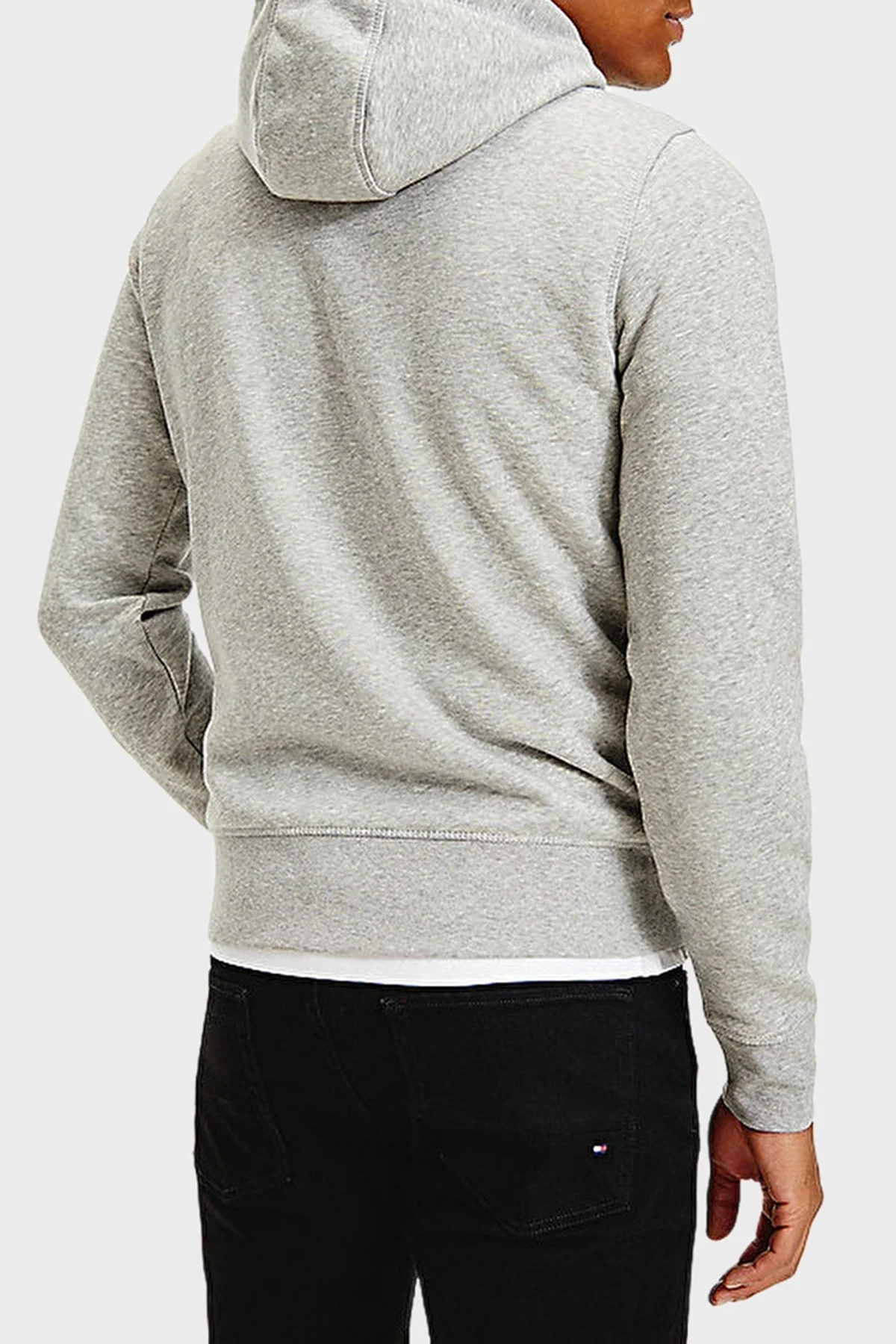 Tommy Hilfiger Logolu Pamuklu Regular Fit Kapüşonlu Erkek Sweat MW0MW10752 501 GRİ - 3
