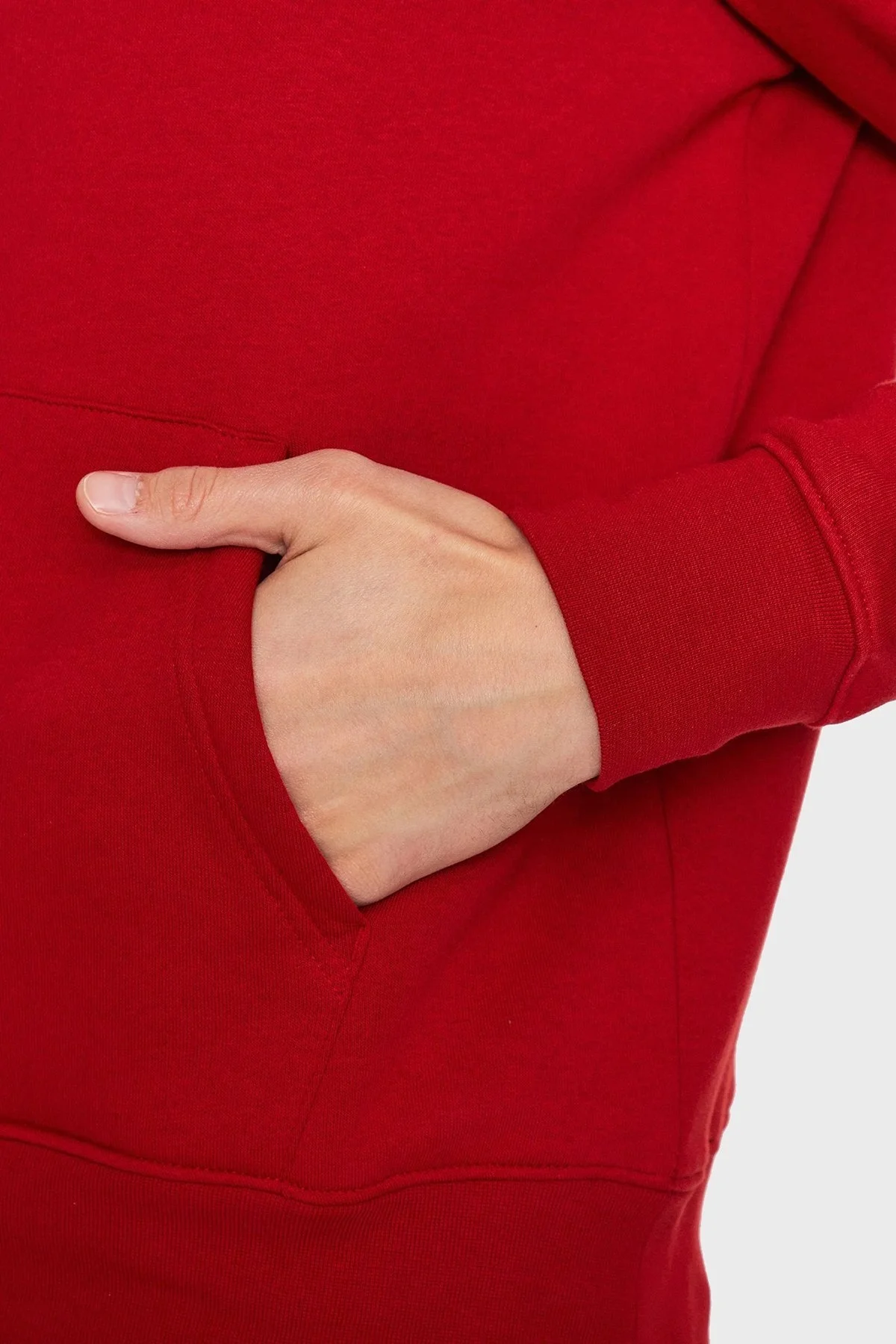 Tommy Hilfiger Logolu Pamuklu Regular Fit Kapüşonlu Erkek Sweat MW0MW32014 XMP KIRMIZI - 5