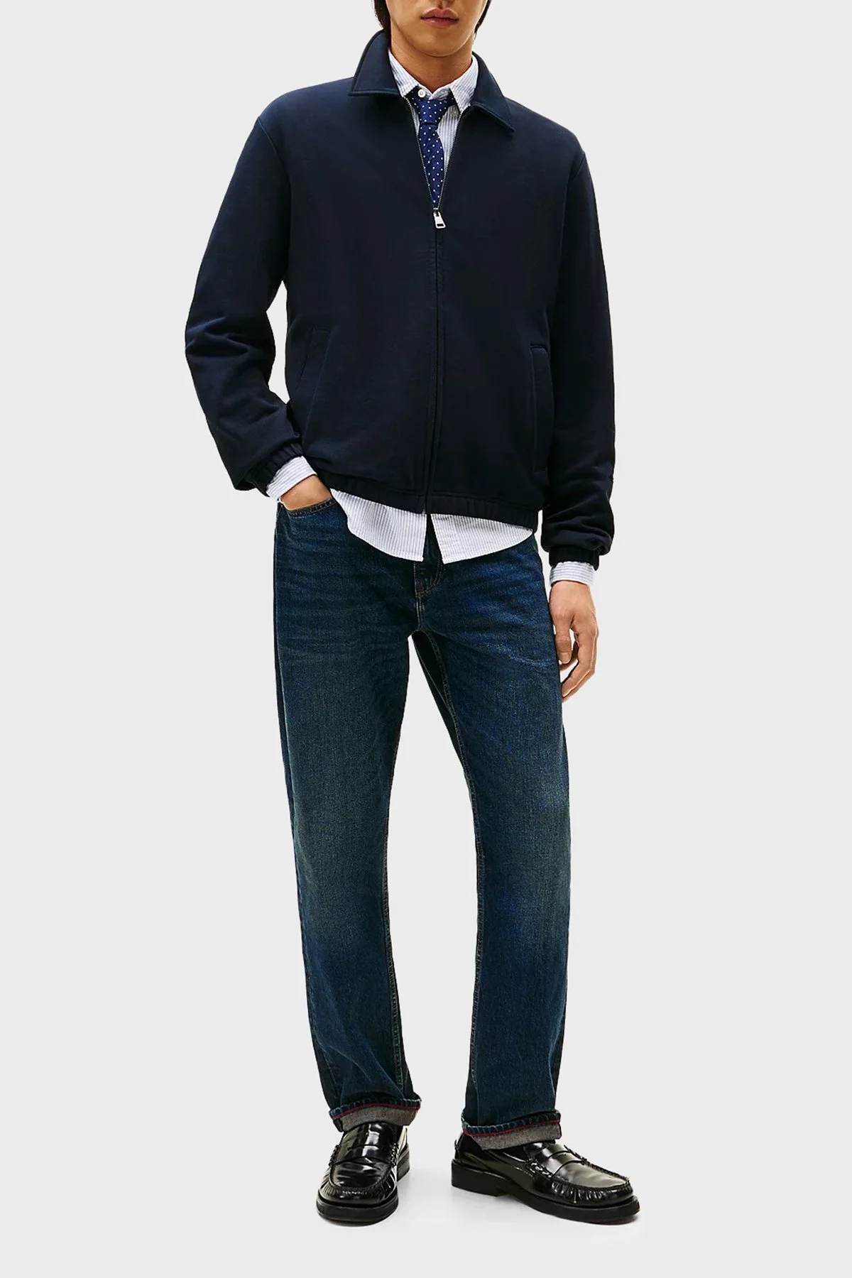 Tommy Hilfiger Logolu Pamuklu Regular Fit Klasik Yaka Erkek Ceket MW0MW41767 DW5 LACİVERT - 2