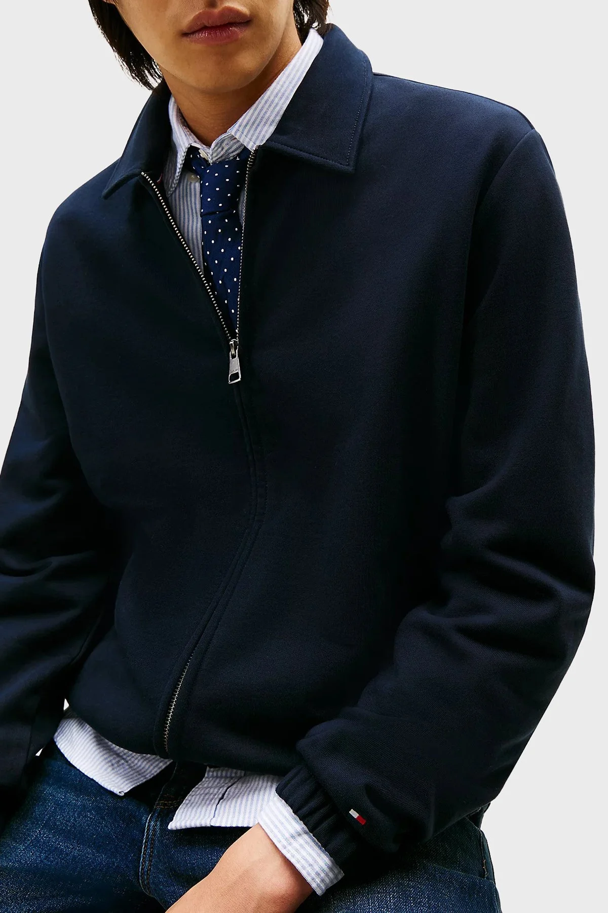 Tommy Hilfiger Logolu Pamuklu Regular Fit Klasik Yaka Erkek Ceket MW0MW41767 DW5 LACİVERT - 4