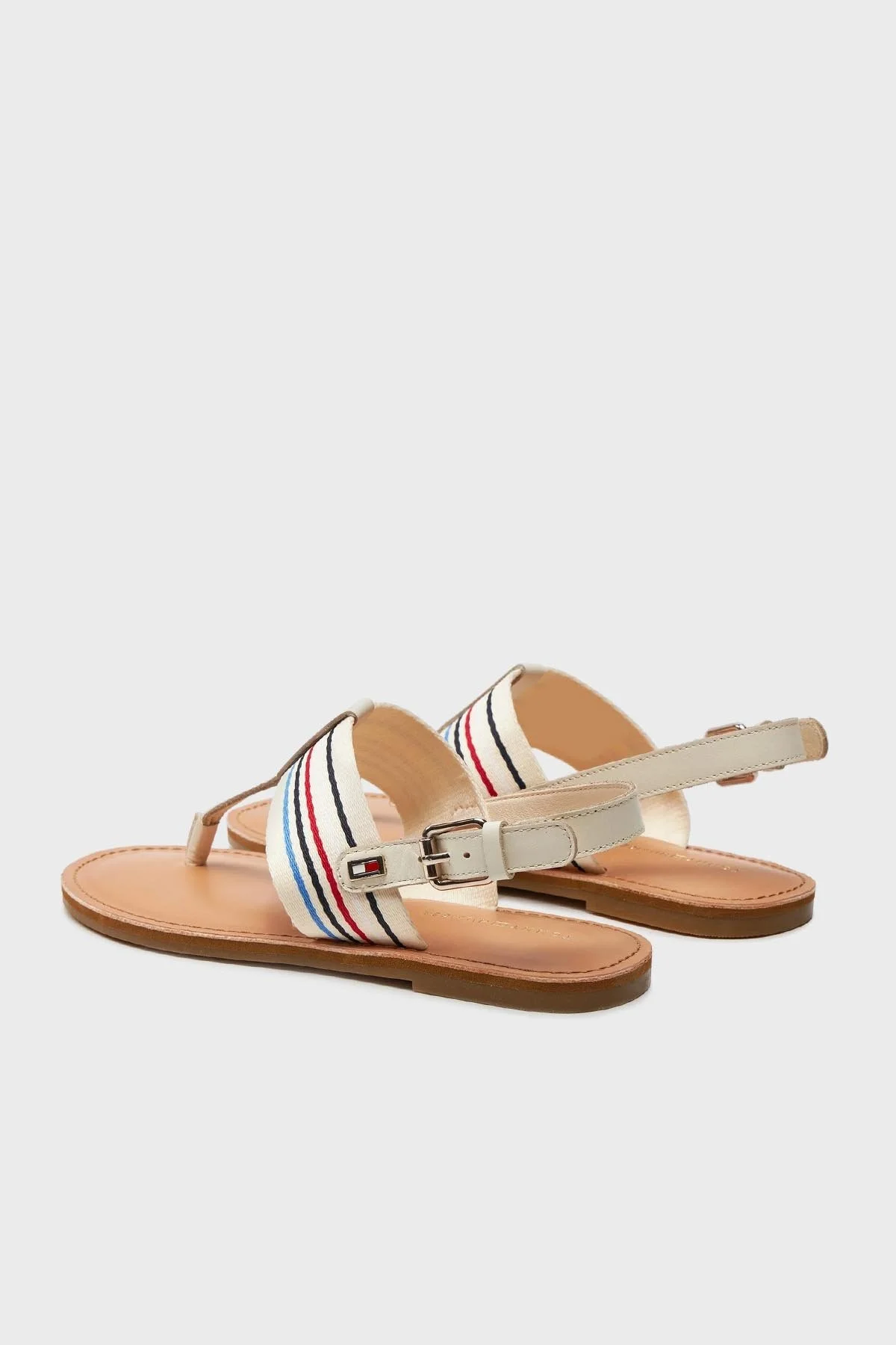Tommy Hilfiger Logolu Parmak Arası Kadın Sandalet FW0FW07924 AEF BEJ - 3