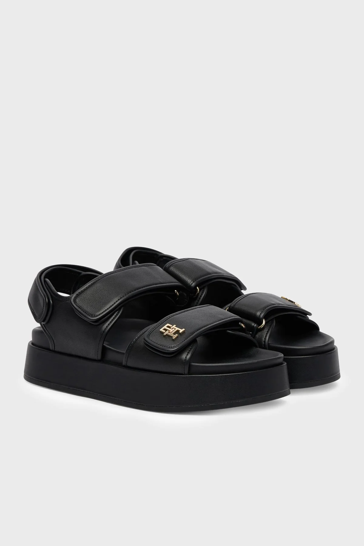 Tommy Hilfiger Logolu Platform Kadın Sandalet FW0FW09119 BDS SİYAH - 2