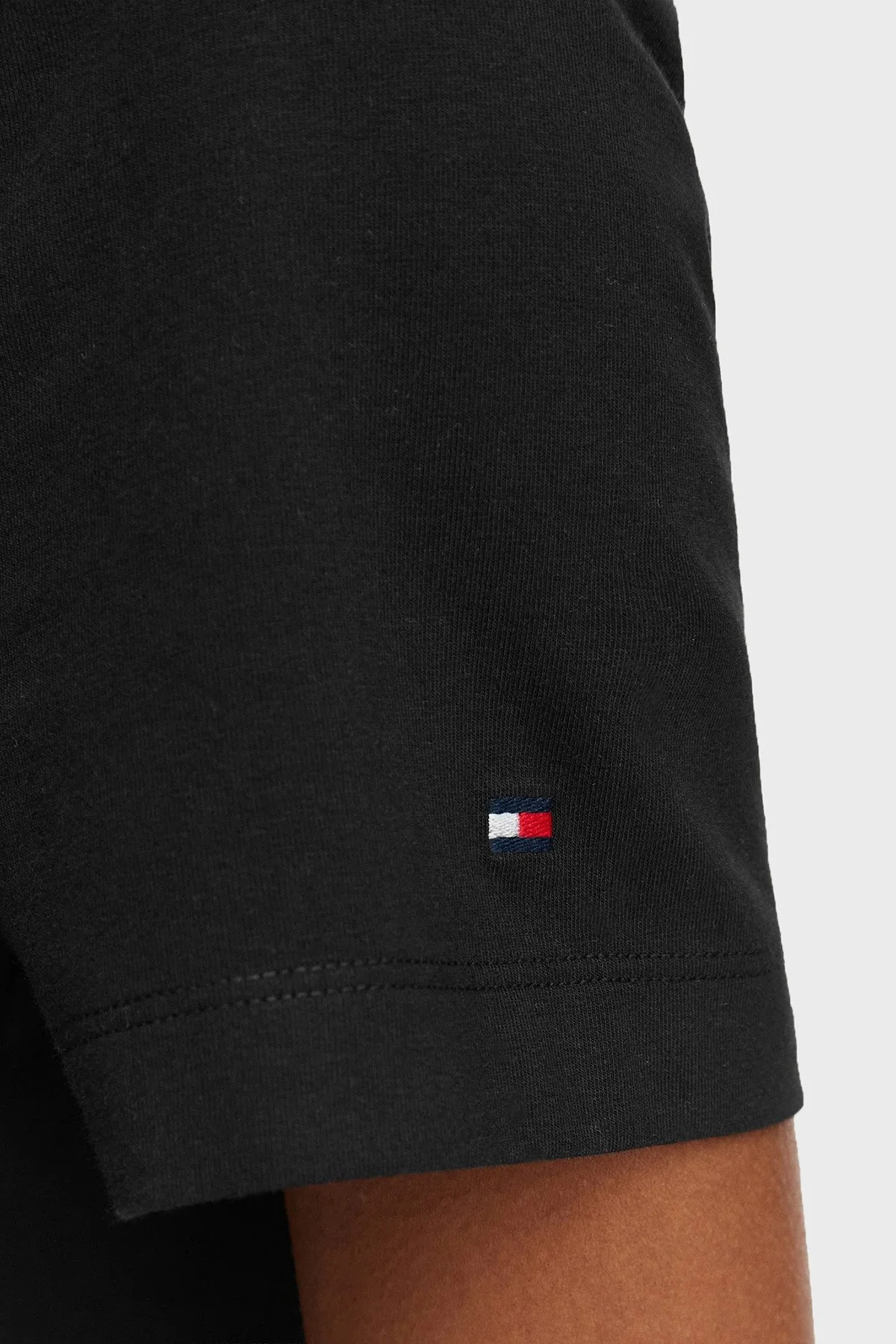 Tommy Hilfiger Logolu Regular Fit Bisiklet Yaka Kadın T Shirt WW0WW49941 BDS Siyah - 5