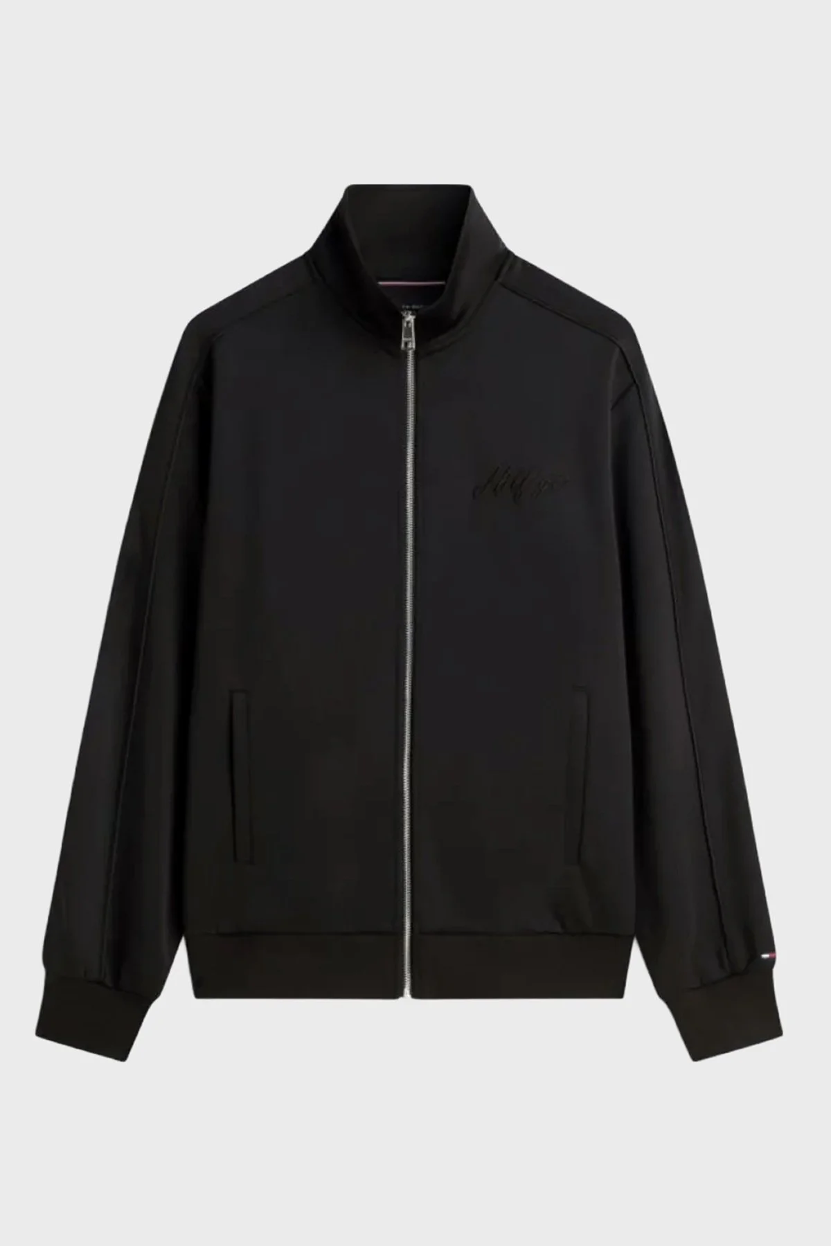 Tommy Hilfiger Logolu Regular Fit Dik Yaka Fermuarlı Erkek Sweat MW0MW41447 BDS SİYAH - 5