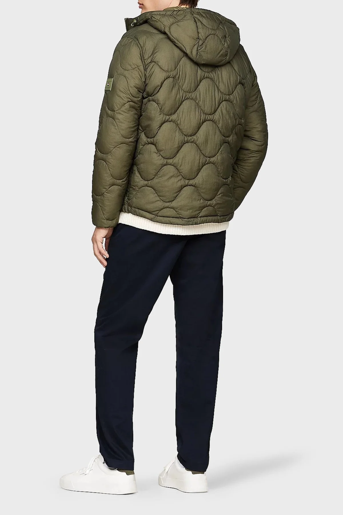 Tommy Hilfiger Logolu Regular Fit Kapitoneli Kapüşonlu Şişme Erkek Mont MW0MW36585 RBN KOYU HAKİ - 3