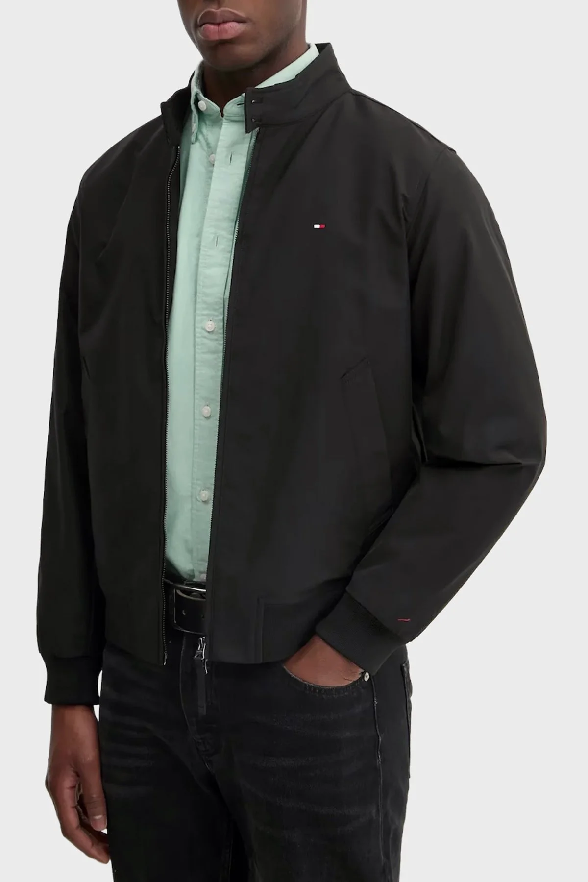 Tommy Hilfiger Logolu Relaxed Fit Dik Yaka Erkek Mont MW0MW37647 BDS SİYAH - 1