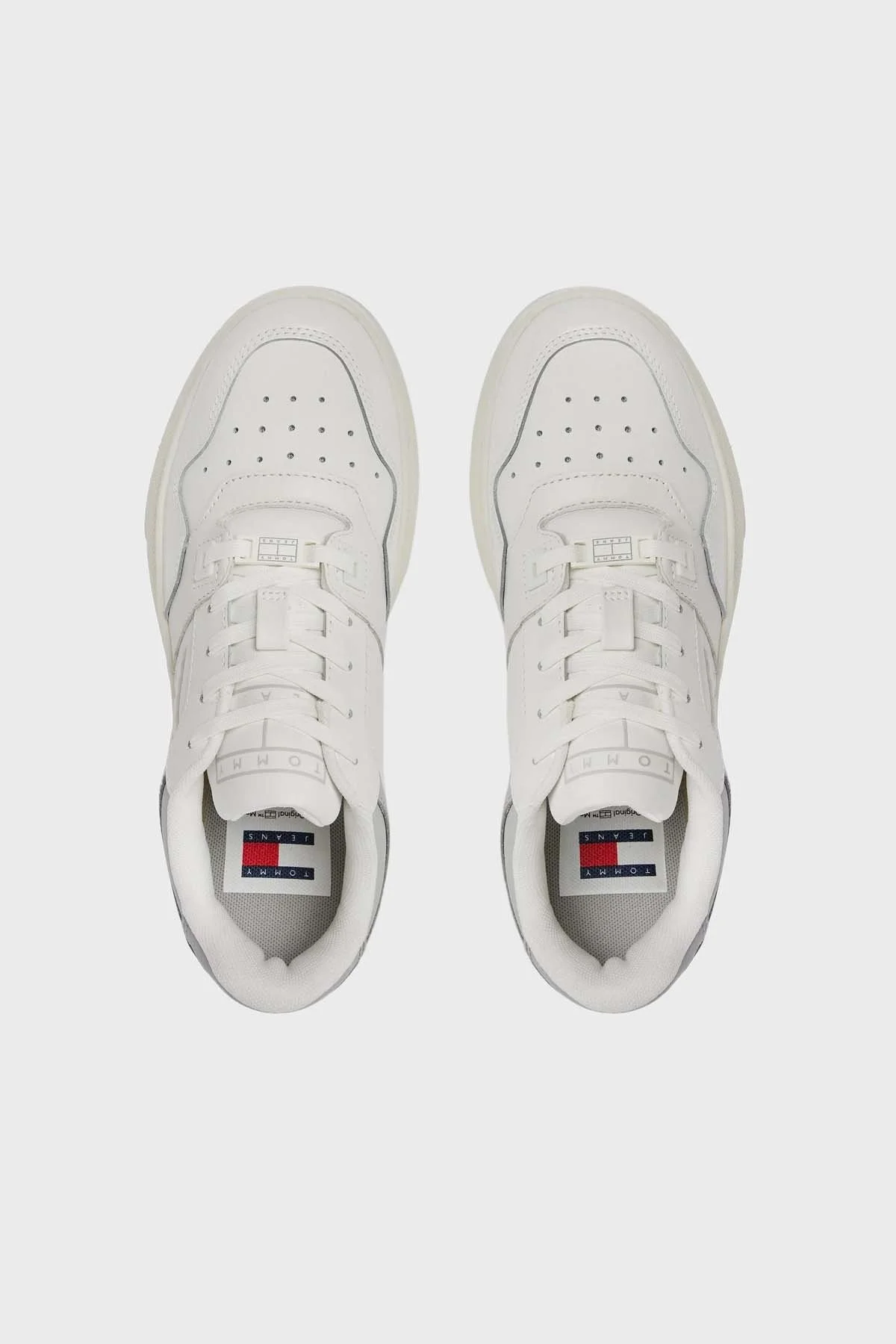 Tommy Hilfiger Logolu Retro Basket Flatform Sneaker Kadın Ayakkabı EN0EN02523 YBL BEYAZ - 5