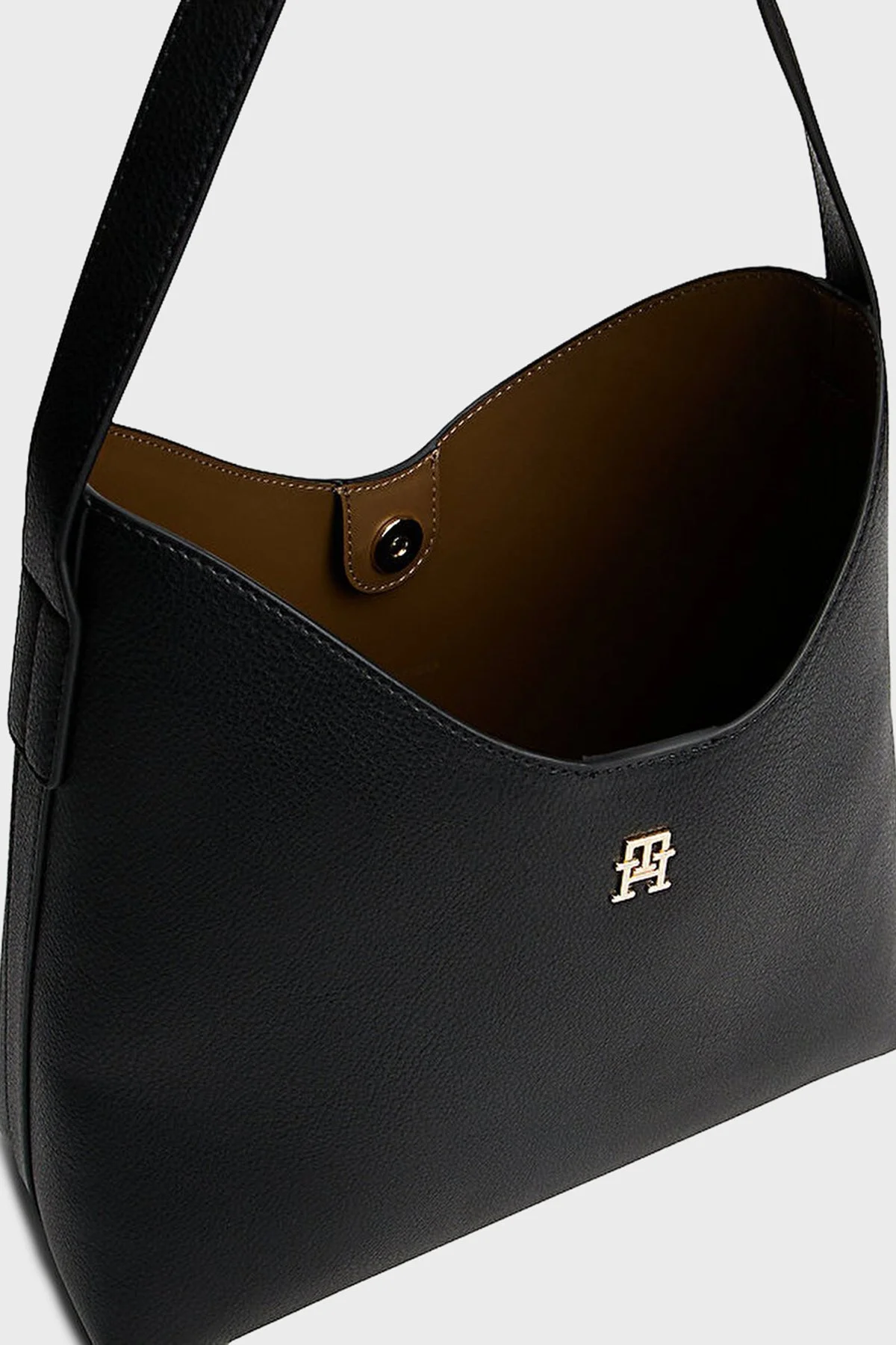 Tommy Hilfiger Logolu Sabit Askılı Bayan Çanta AW0AW18140 BDS SİYAH - 4