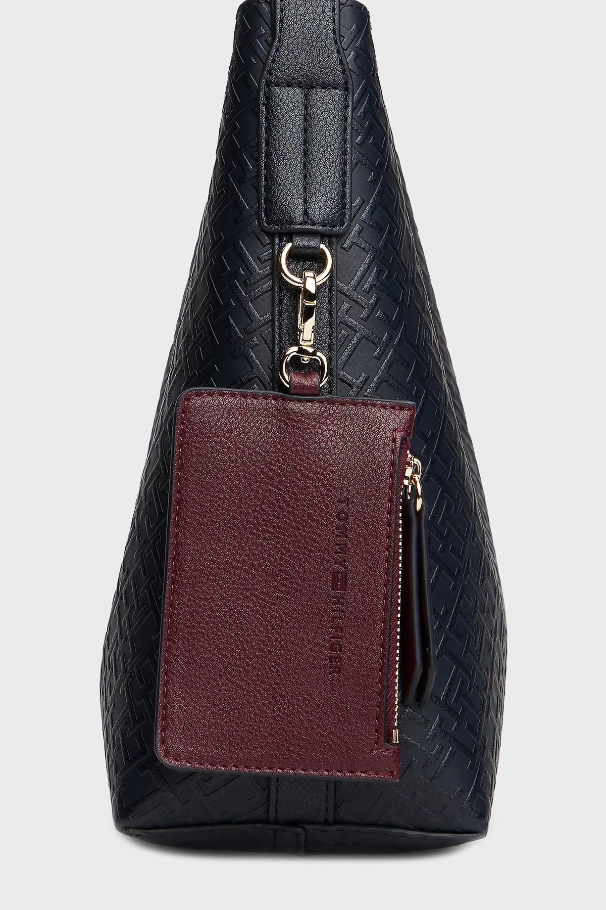 Tommy Hilfiger Logolu Sabit Askılı Kadın Çanta AW0AW18141 DW6 LACİVERT - 5