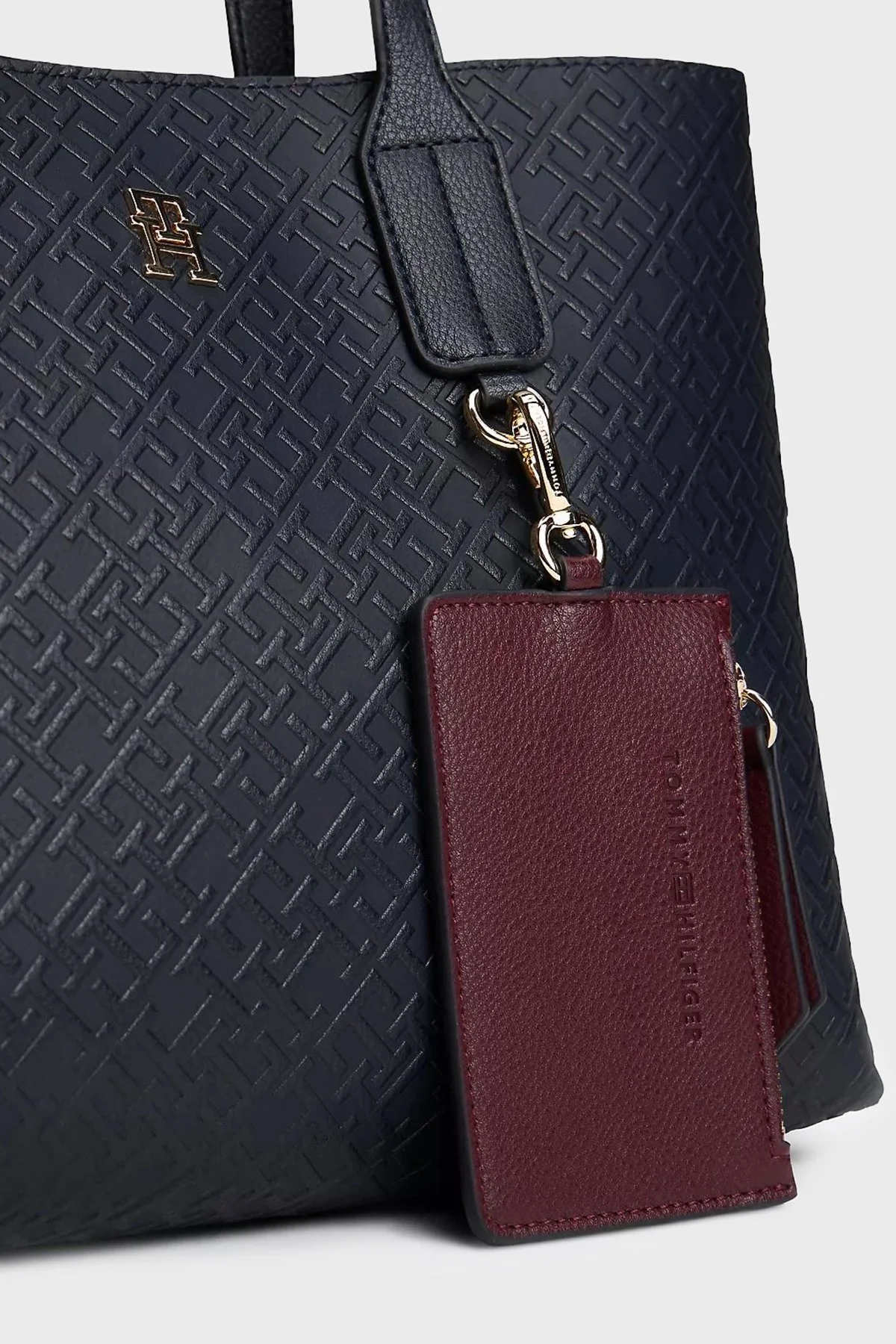 Tommy Hilfiger Logolu Sabit Askılı Bayan Çanta AW0AW18234 DW6 LACİVERT - 4