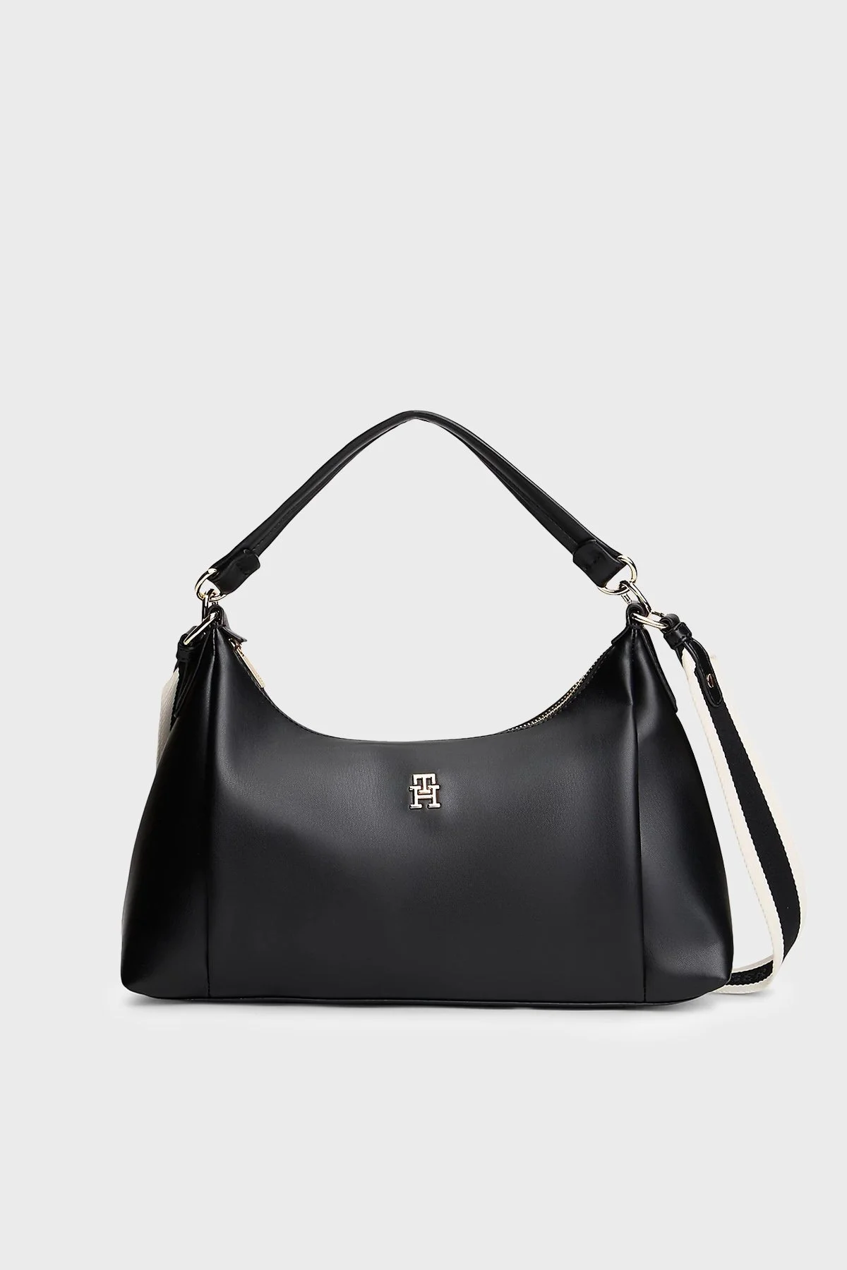 Tommy Hilfiger Logolu Sabit Askılı Kadın Çanta AW0AW18373 BDS SİYAH - 1
