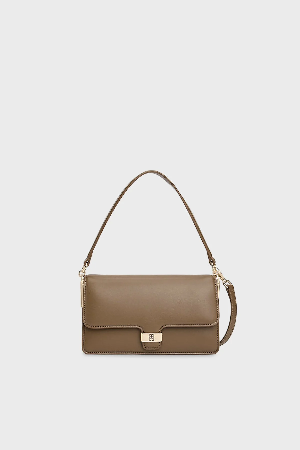 Tommy Hilfiger Logolu Sabit Askılı ve Ayarlanabilir Askılı Bayan Çanta AW0AW18029 R07 VİZON - 1