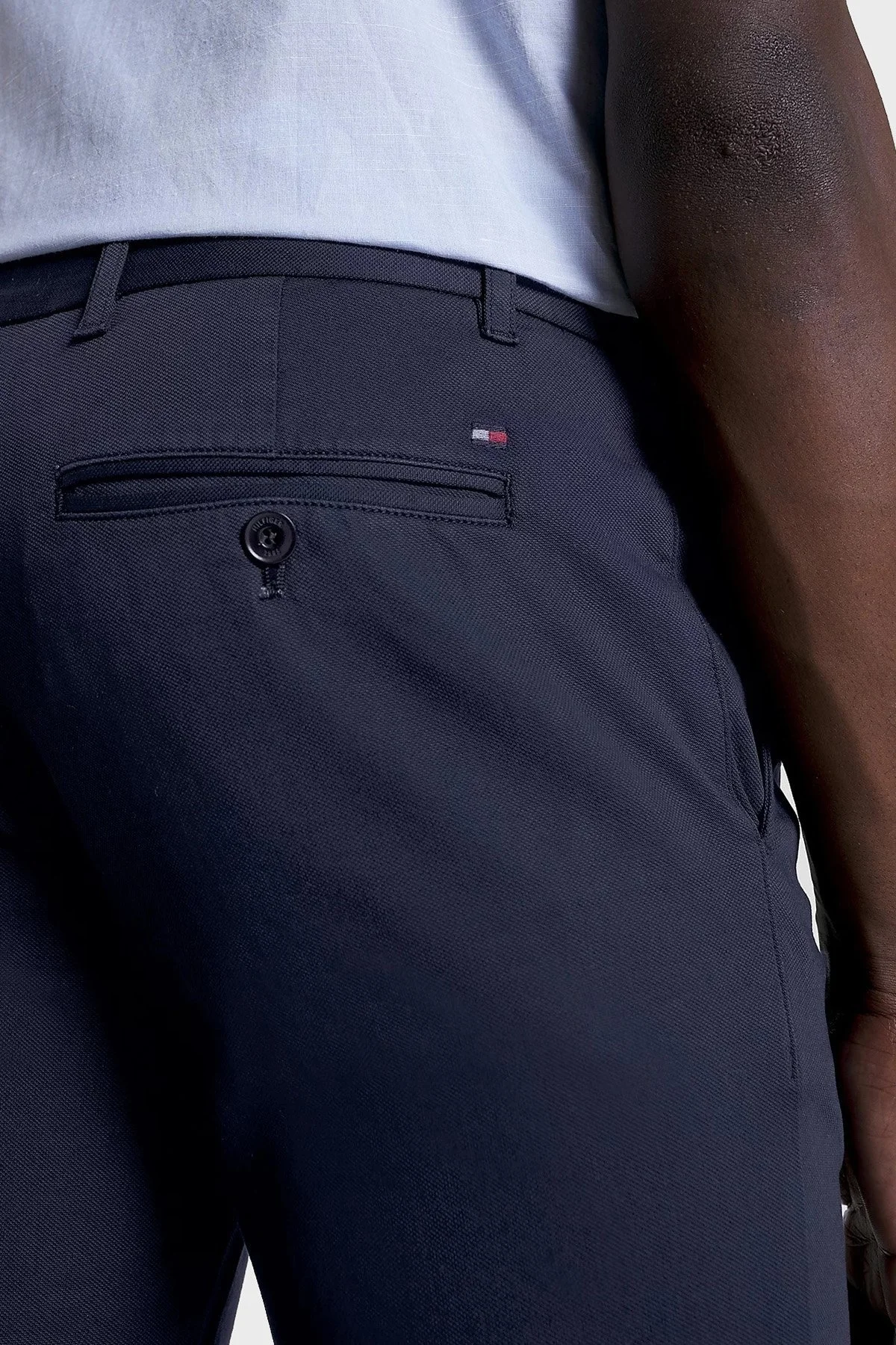 Tommy Hilfiger Logolu Slim Fit Erkek Pantolon MW0MW32132 DW5 LACİVERT - 3