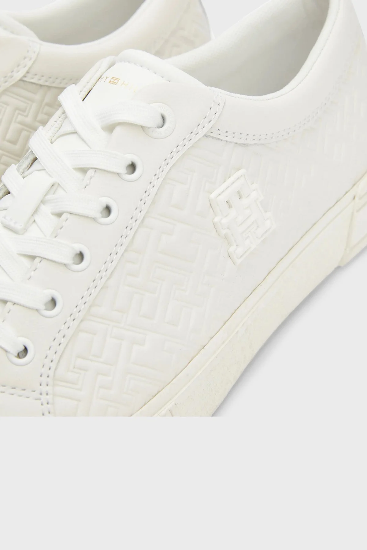 Tommy Hilfiger Logolu Sneaker Bayan Ayakkabı FW0FW06858 YBL EKRU - 4