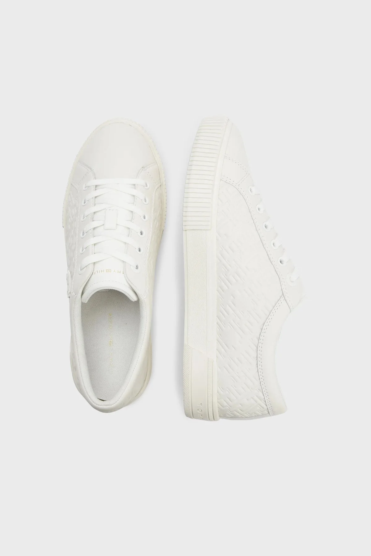 Tommy Hilfiger Logolu Sneaker Bayan Ayakkabı FW0FW06858 YBL EKRU - 5