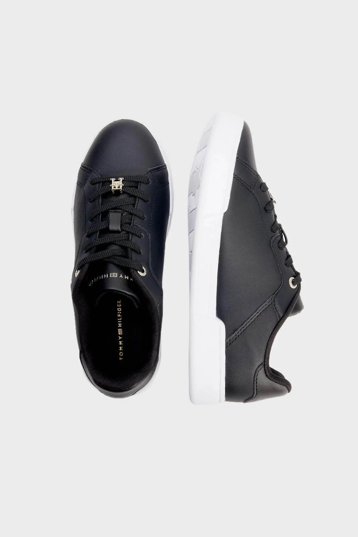 Tommy Hilfiger Logolu Sneaker Bayan Ayakkabı FW0FW07116 BDS SİYAH - 2