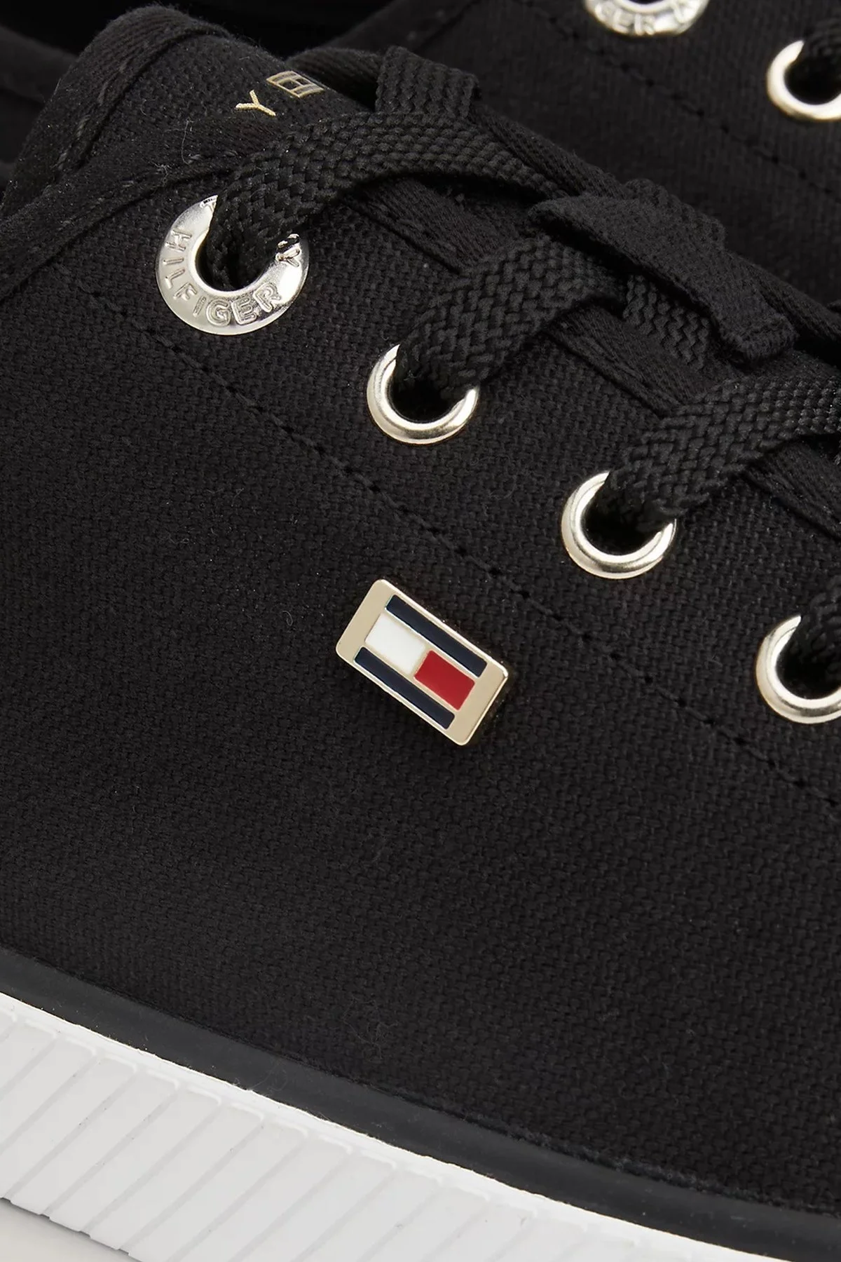 Tommy Hilfiger Logolu Sneaker Bayan Ayakkabı FW0FW08063 BDS SİYAH - 7