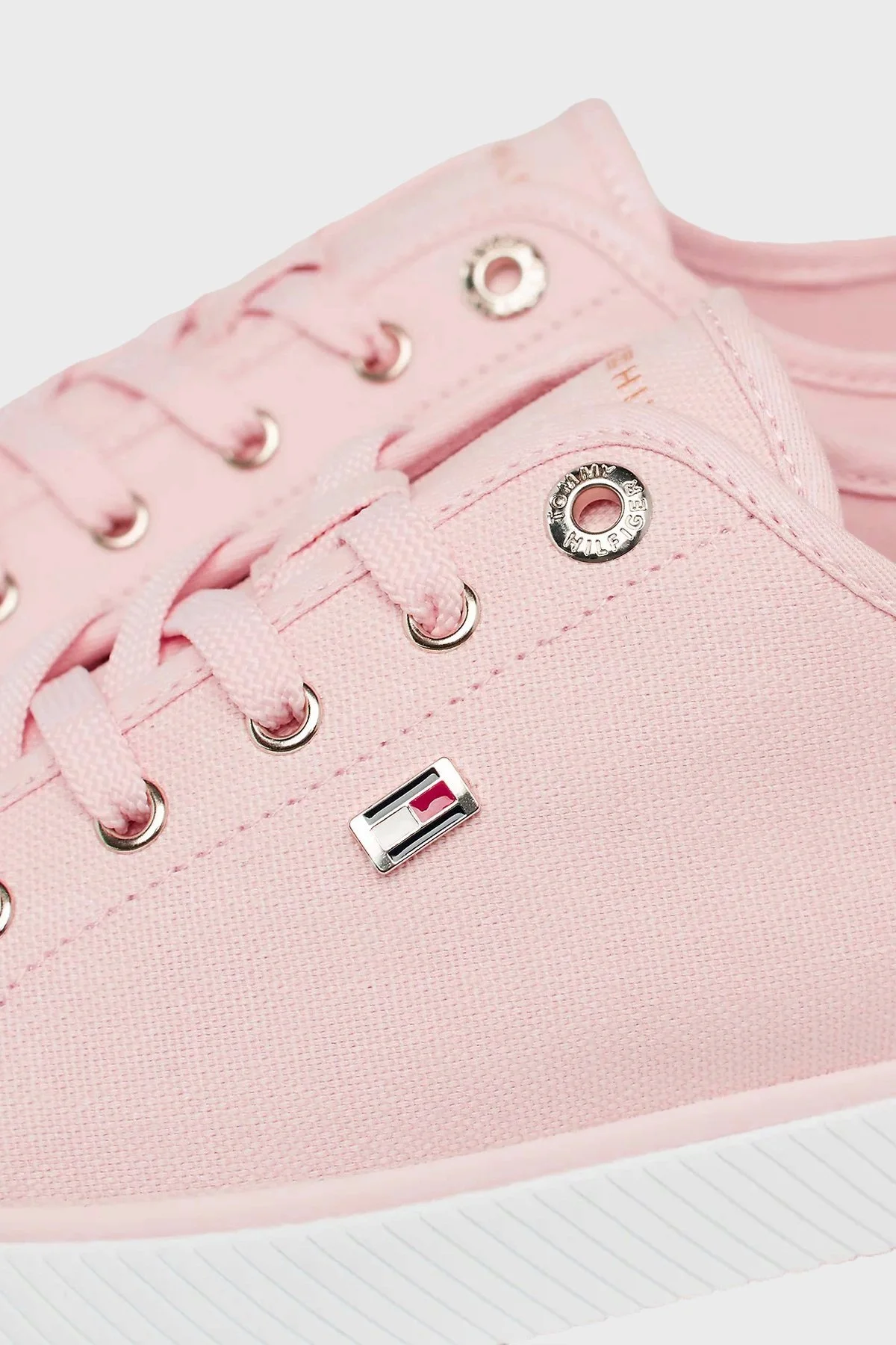 Tommy Hilfiger Logolu Sneaker Bayan Ayakkabı FW0FW08063 TJQ PEMBE - 6