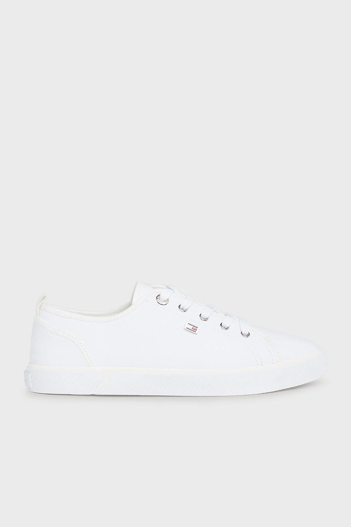 Tommy Hilfiger Logolu Sneaker Bayan Ayakkabı FW0FW08063 YBS BEYAZ - 1