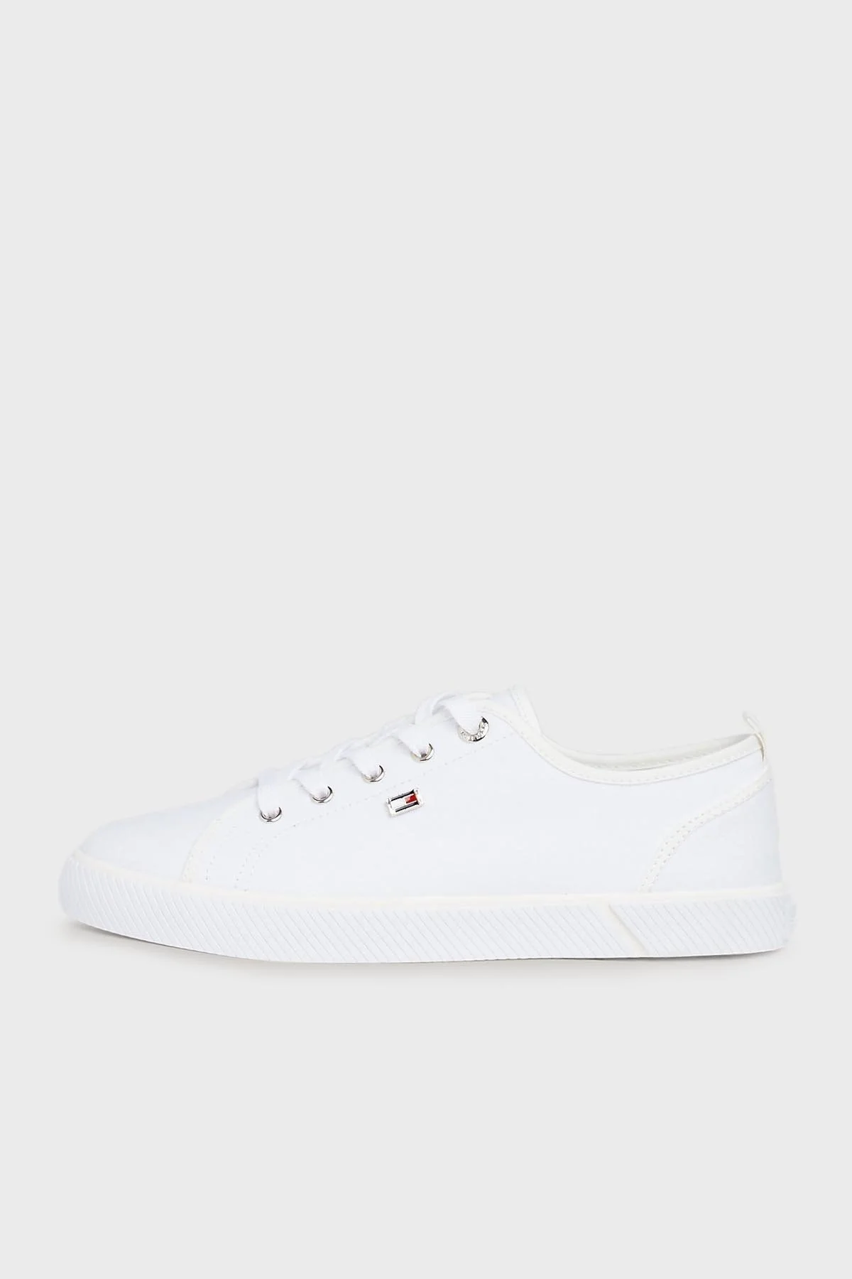 Tommy Hilfiger Logolu Sneaker Bayan Ayakkabı FW0FW08063 YBS BEYAZ - 3