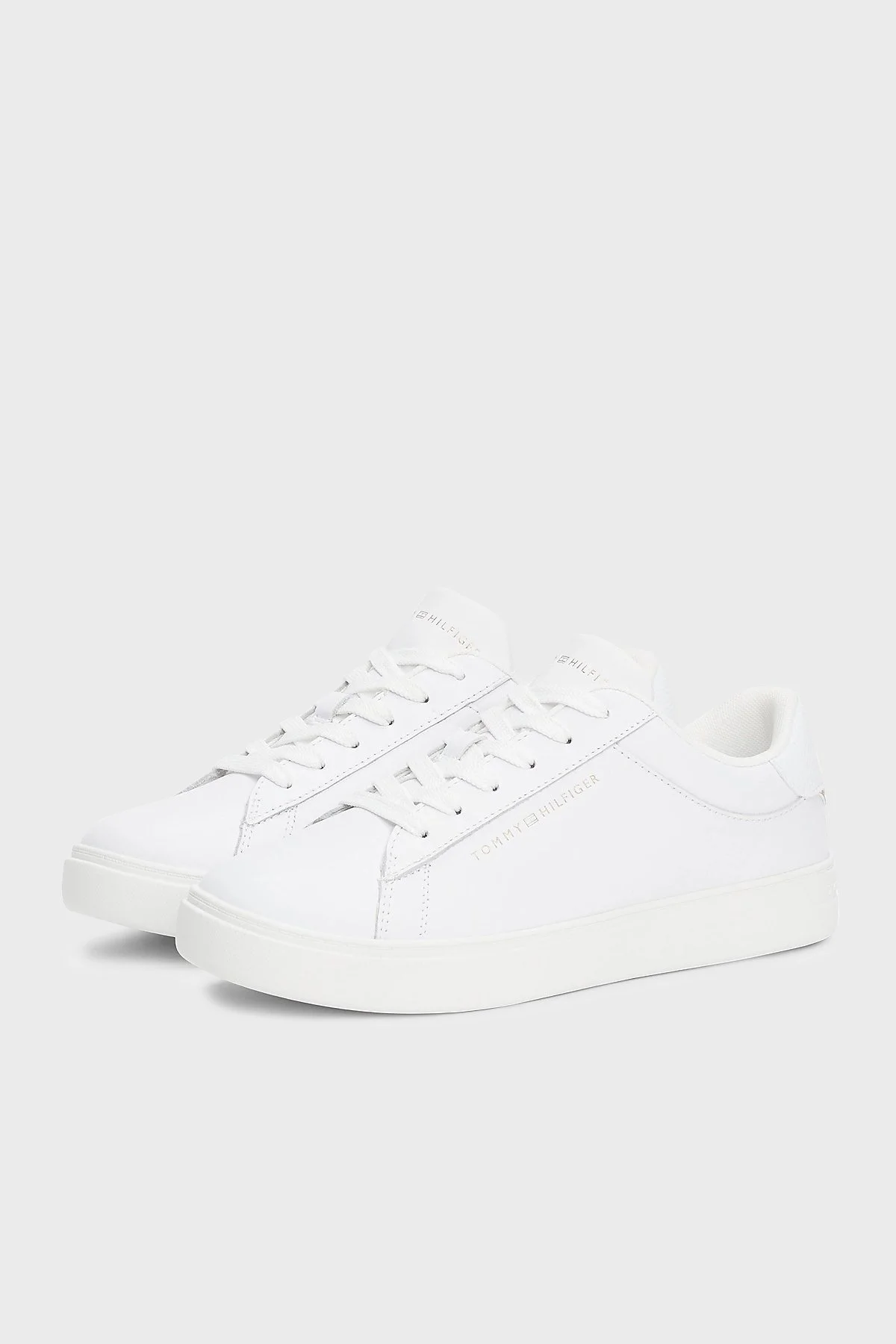 Tommy Hilfiger Logolu Sneaker Bayan Ayakkabı FW0FW08320 YBS BEYAZ - 3