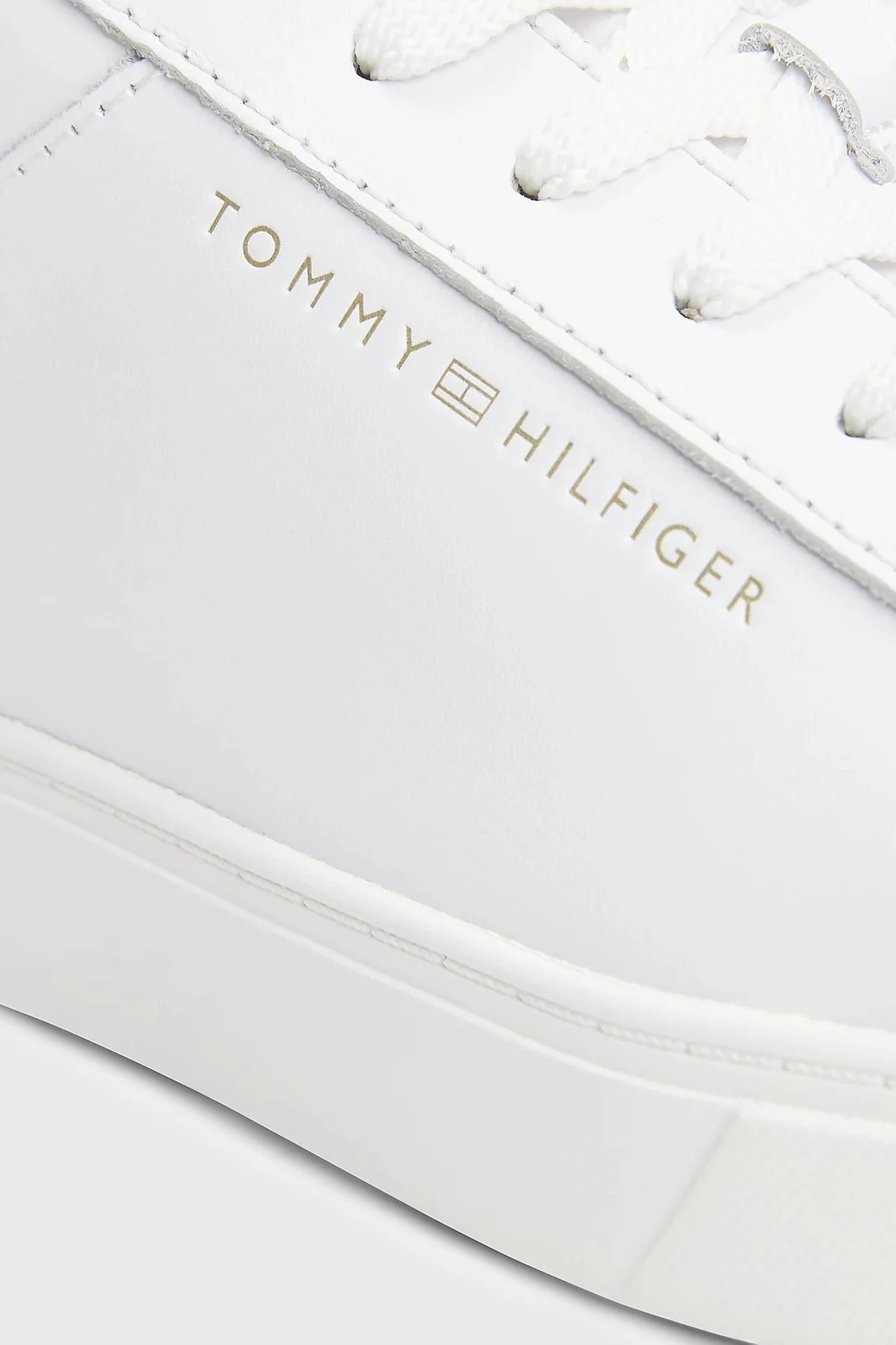Tommy Hilfiger Logolu Sneaker Bayan Ayakkabı FW0FW08320 YBS BEYAZ - 6