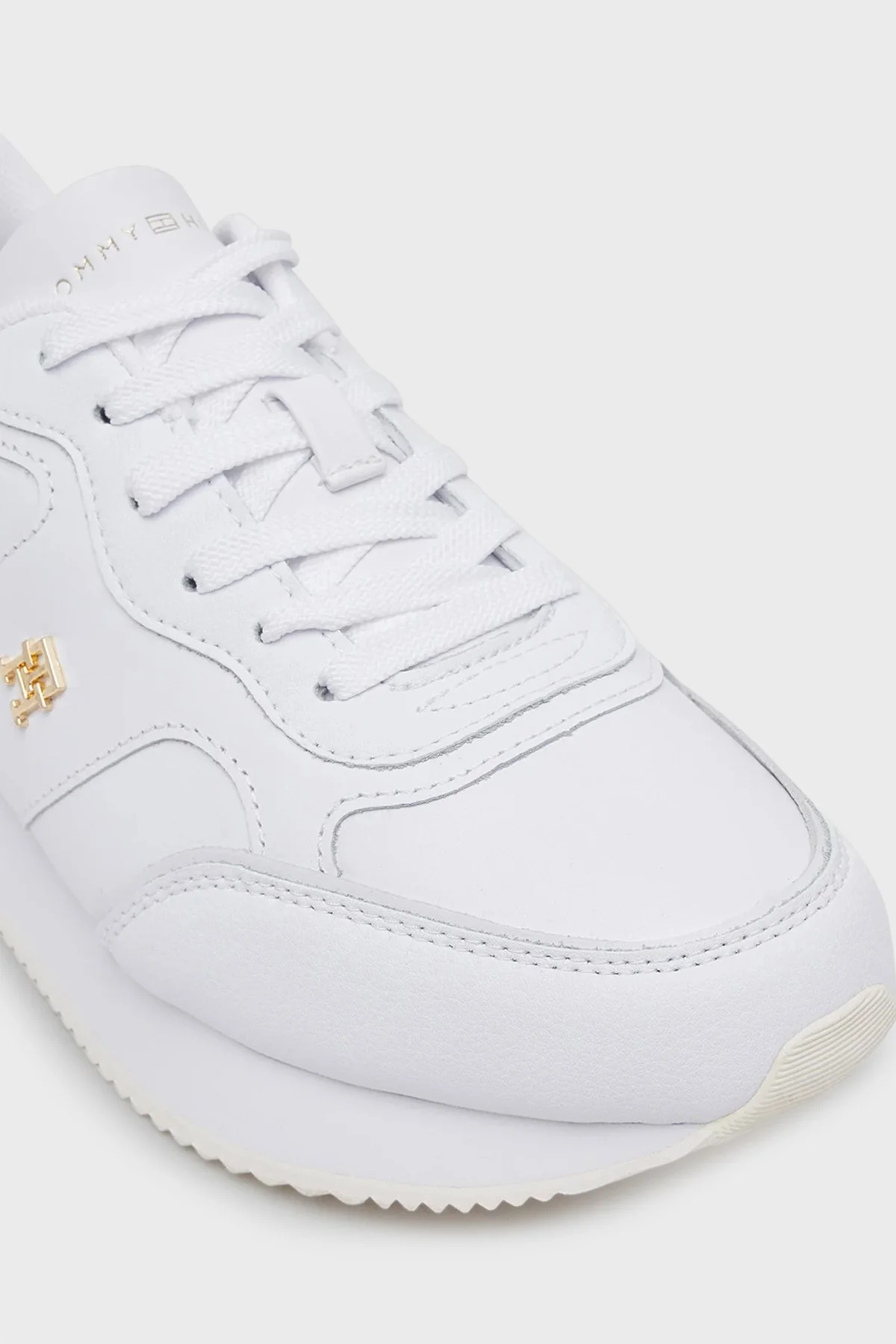 Tommy Hilfiger Logolu Sneaker Kadın Ayakkabı FW0FW08696 YBS BEYAZ - 5