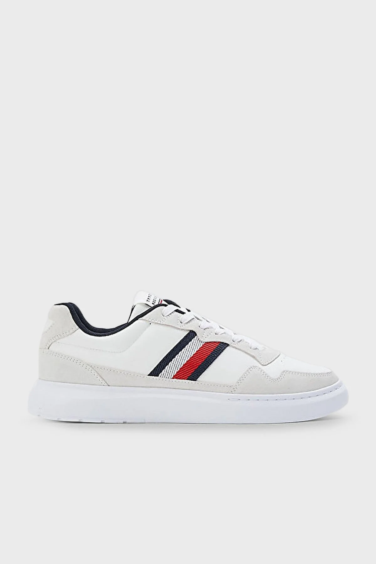Tommy Hilfiger Logolu Sneaker Erkek Ayakkabı FM0FM04427 YBS BEYAZ - 1