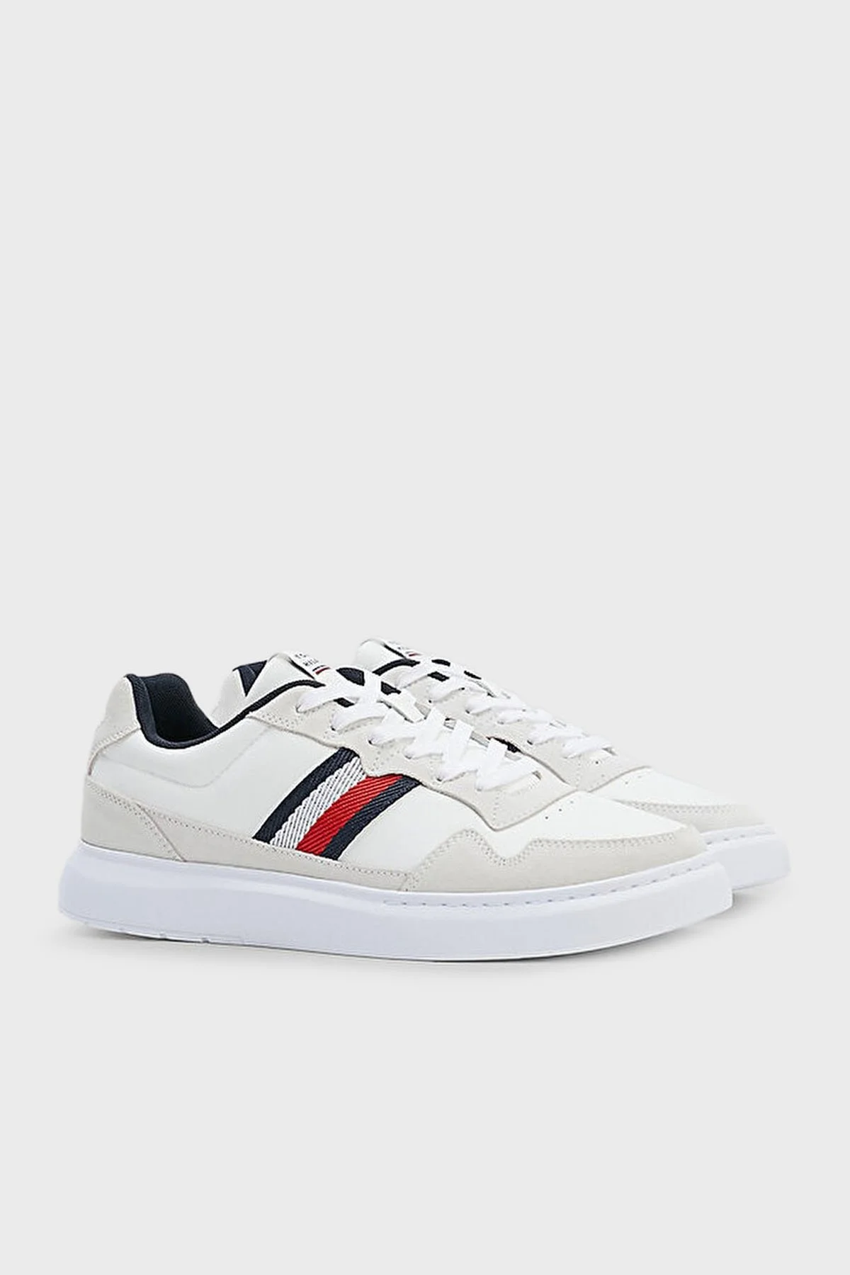 Tommy Hilfiger Logolu Sneaker Erkek Ayakkabı FM0FM04427 YBS BEYAZ - 2