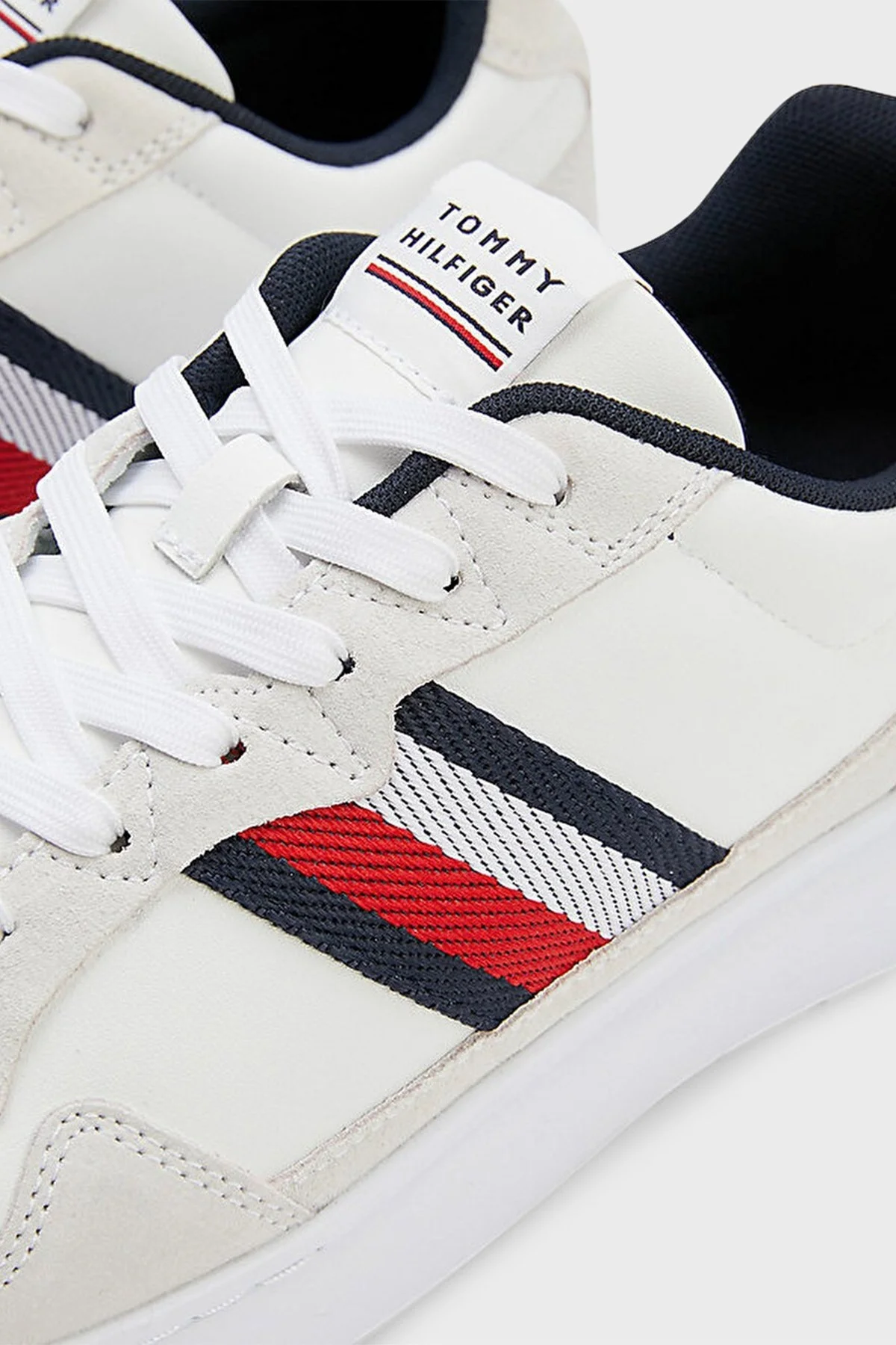 Tommy Hilfiger Logolu Sneaker Erkek Ayakkabı FM0FM04427 YBS BEYAZ - 4