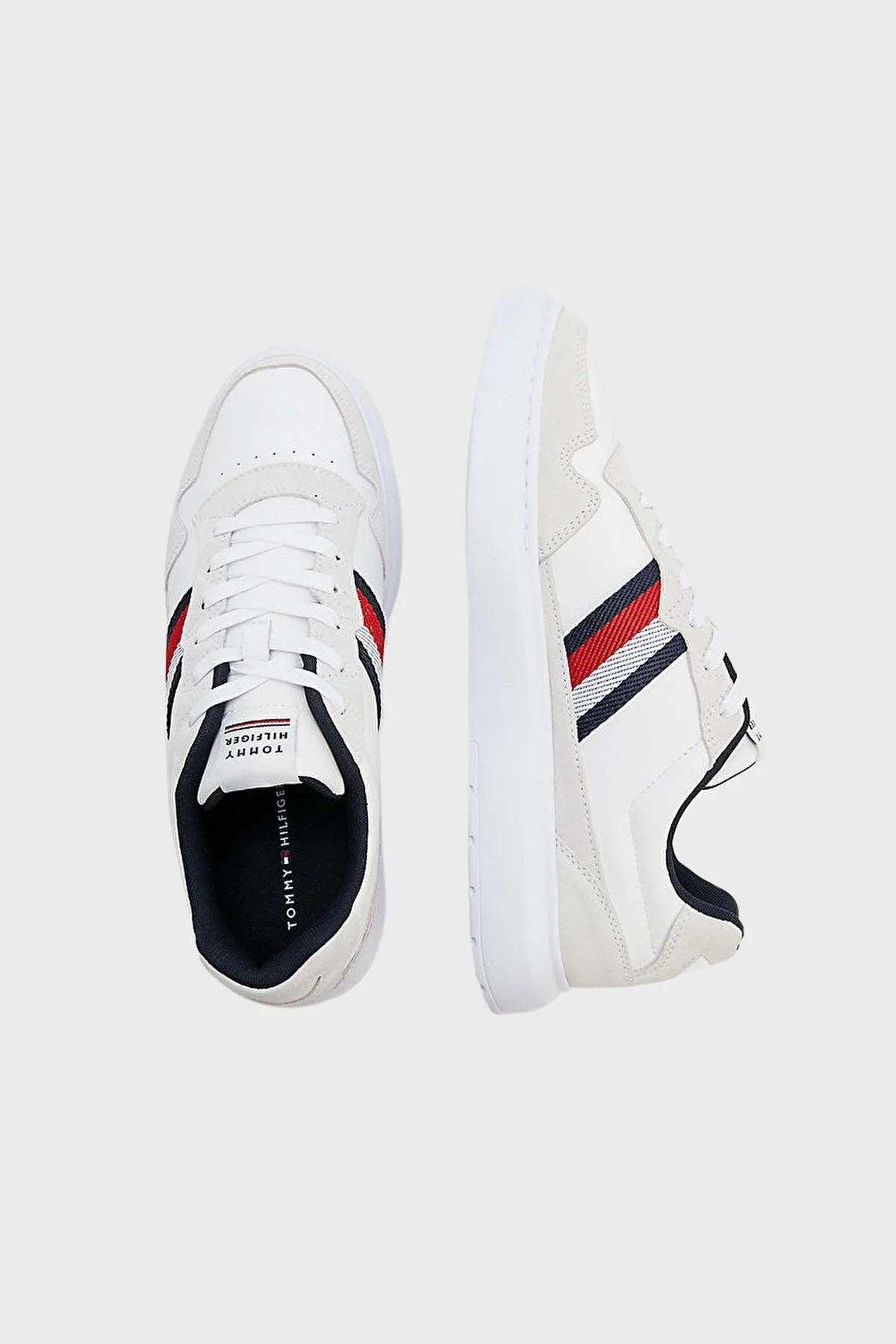 Tommy Hilfiger Logolu Sneaker Erkek Ayakkabı FM0FM04427 YBS BEYAZ - 5