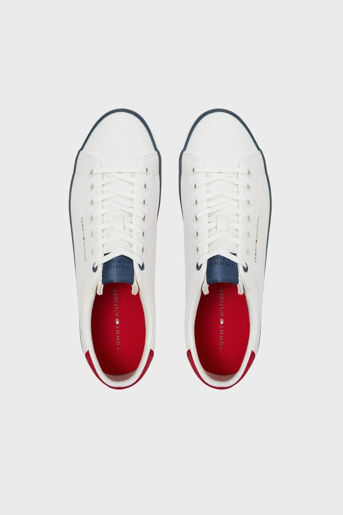 Tommy Hilfiger Logolu Sneaker Erkek Ayakkabı FM0FM05110 YBH BEYAZ - 4