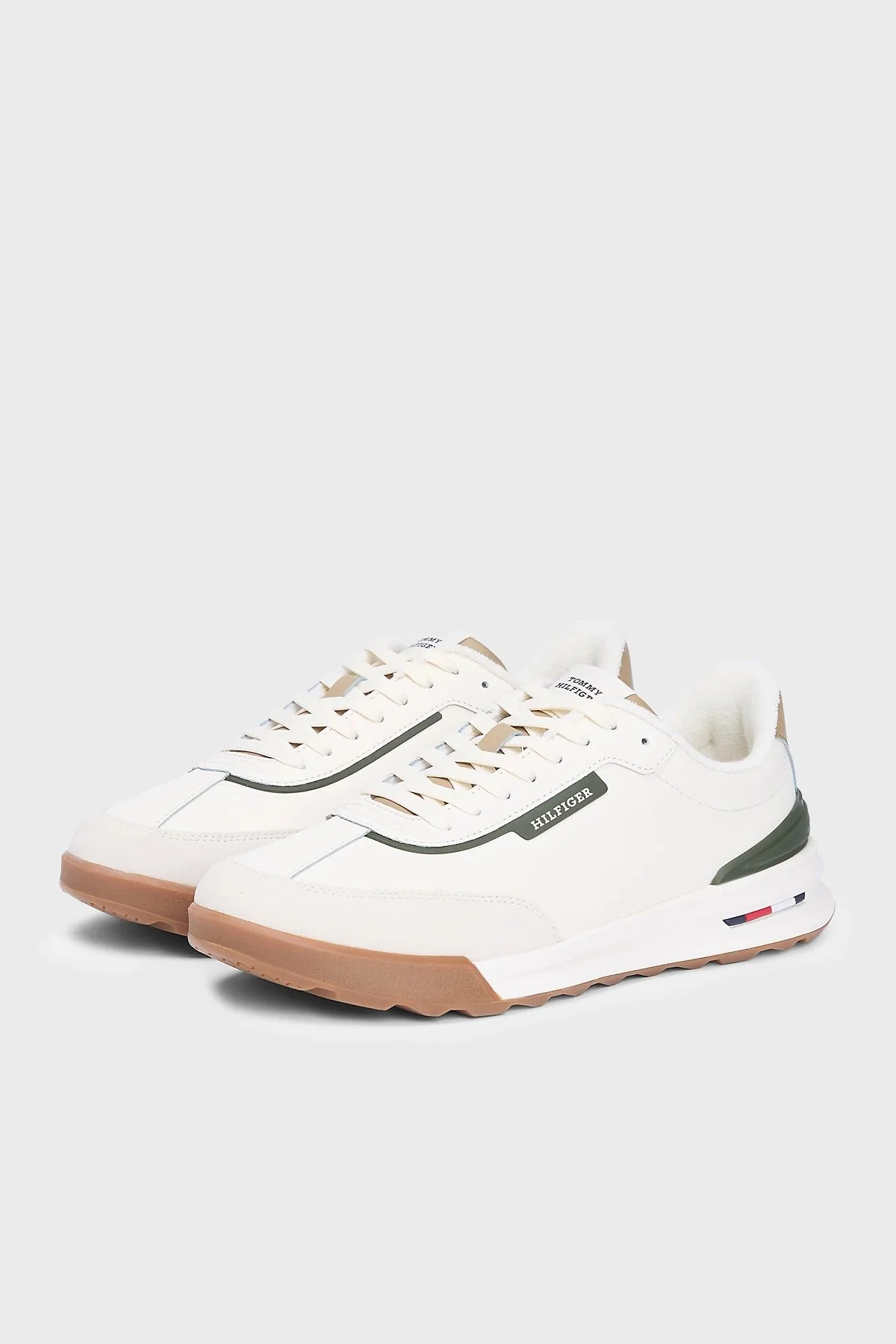 Tommy Hilfiger Logolu Sneaker Erkek Ayakkabı FM0FM05721 Z00 AÇIK BEJ - 3